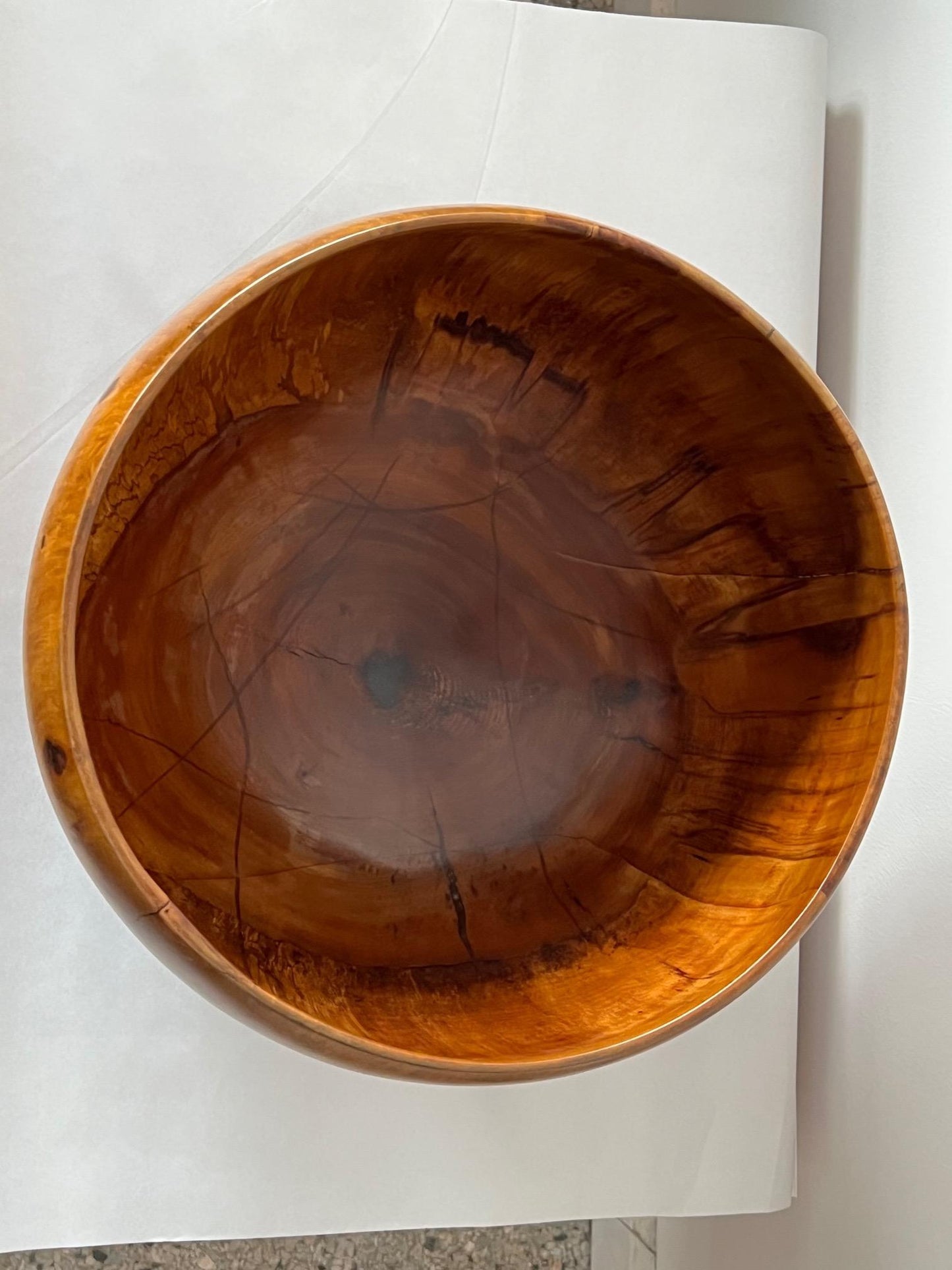 Frisman Vintage Ed Moulthrop Large Bowl in Figured Sweetgum Wood