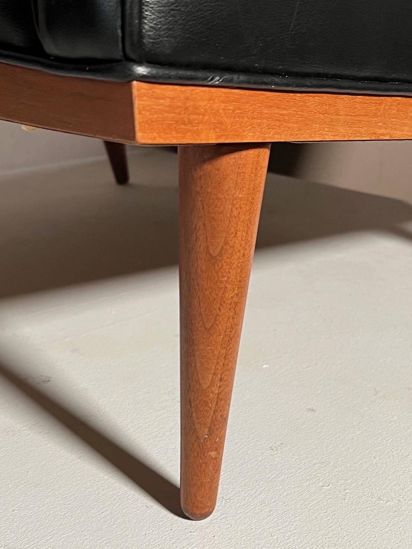 Frisman Vintage Milo Baughman High Back Chair with Ottoman