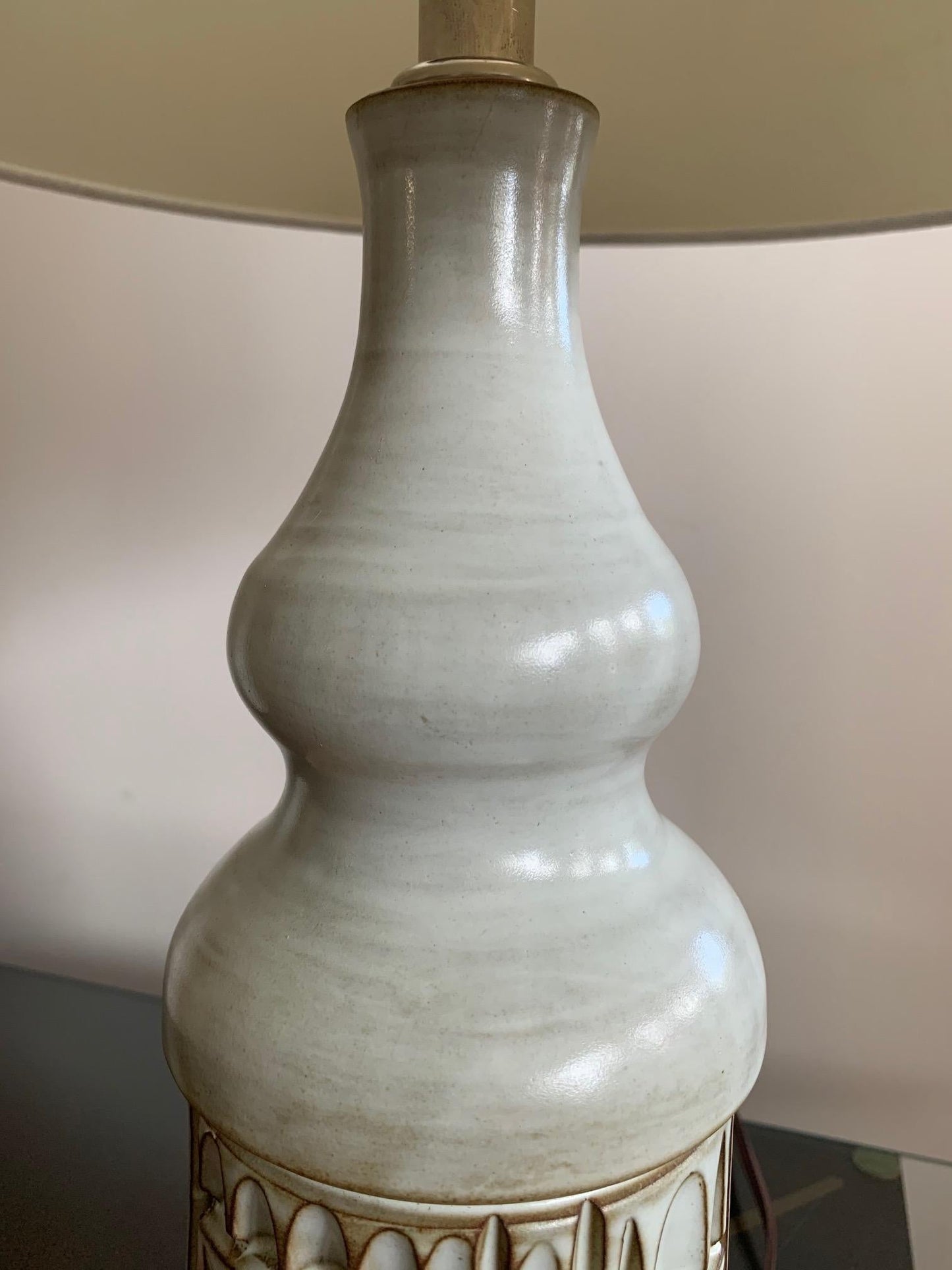 Frisman Vintage Elegant Ceramic Lamp by Marius Bessone Vallauris, France