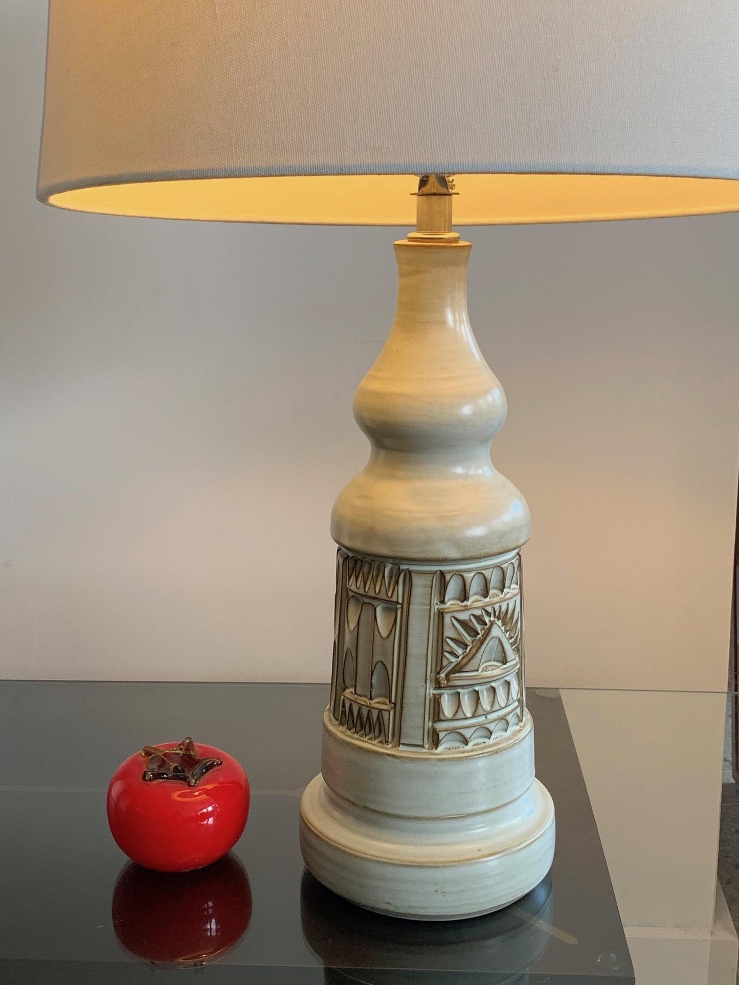 Frisman Vintage Elegant Ceramic Lamp by Marius Bessone Vallauris, France