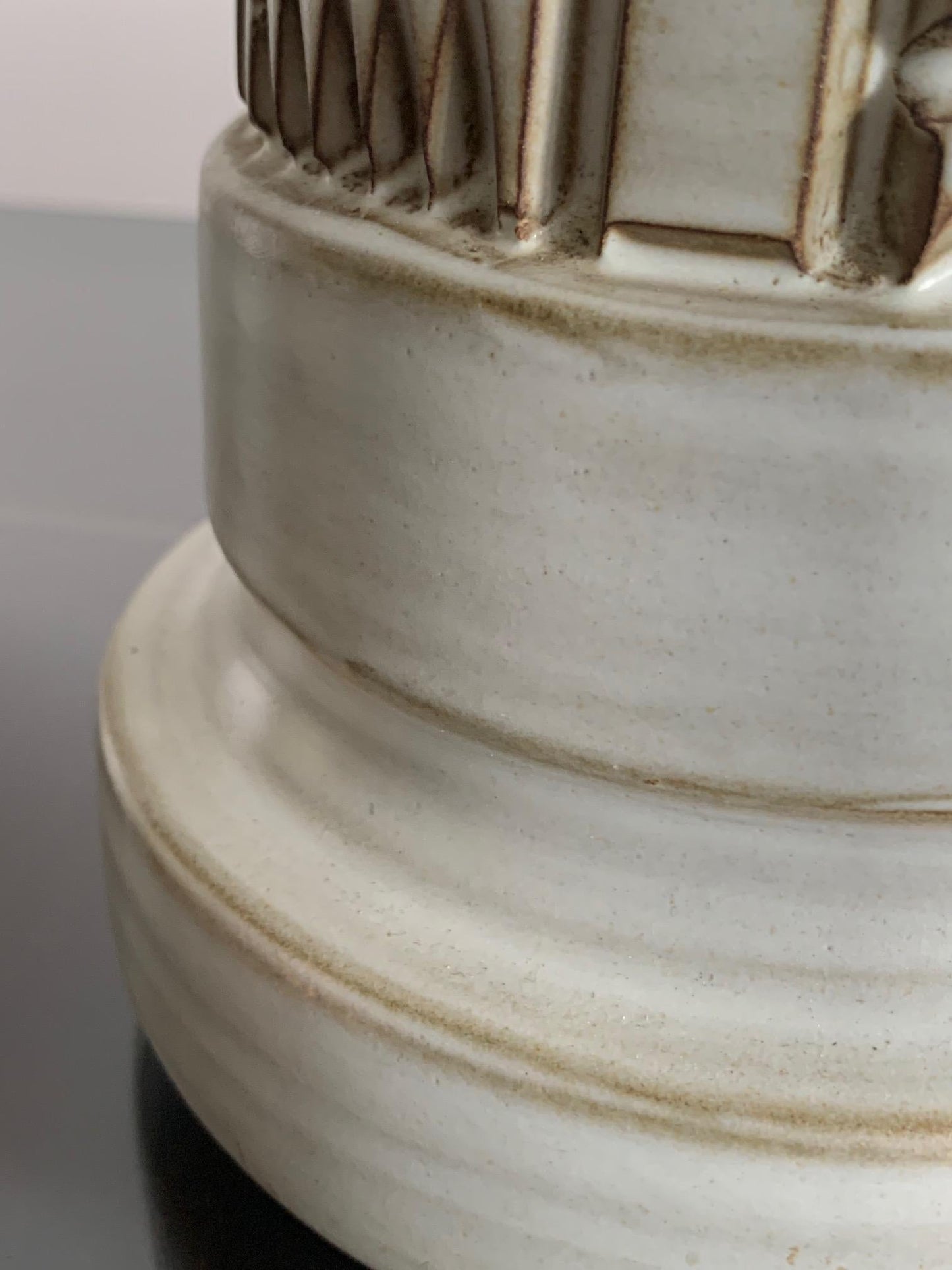 Frisman Vintage Elegant Ceramic Lamp by Marius Bessone Vallauris, France