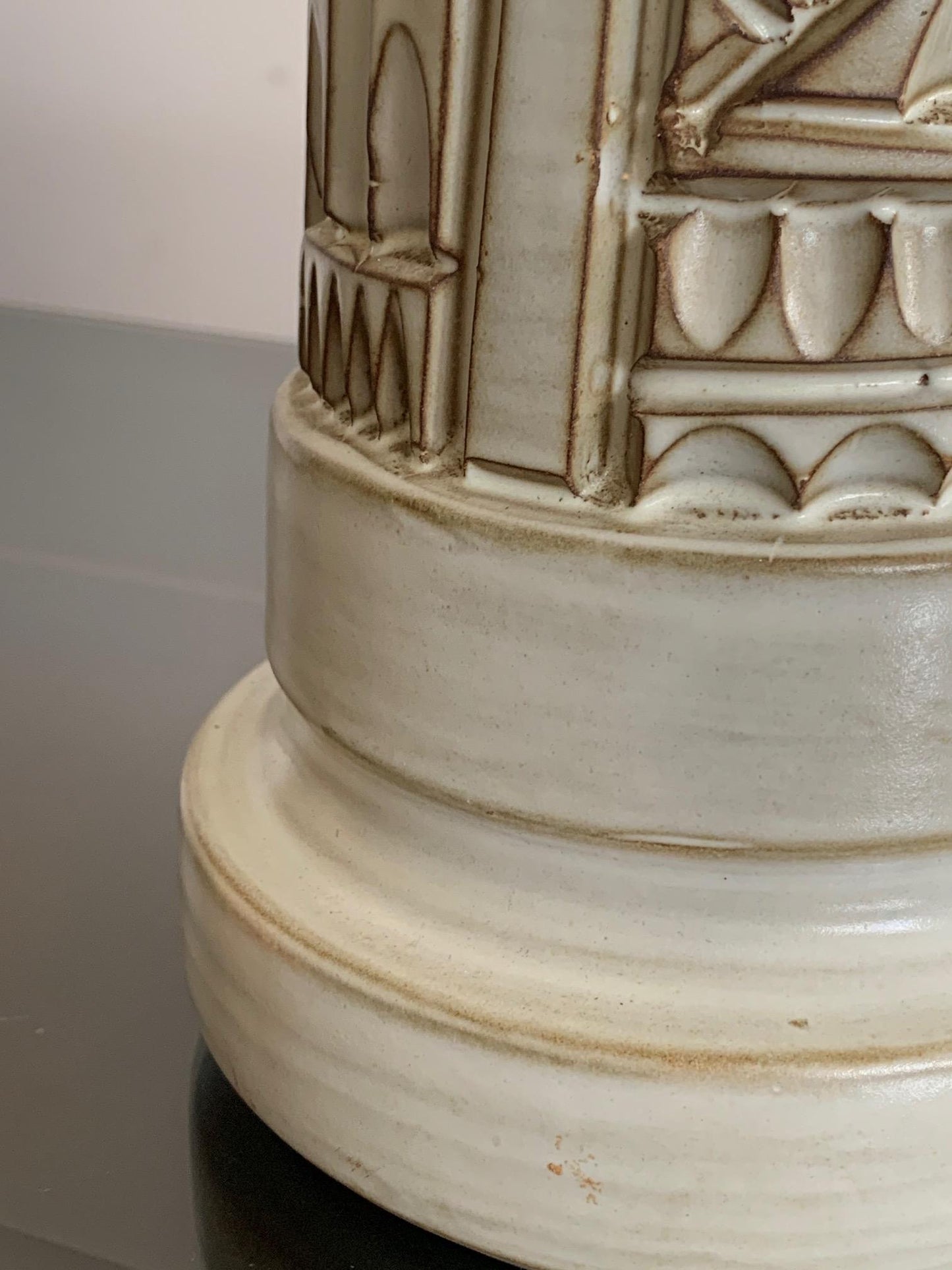Frisman Vintage Elegant Ceramic Lamp by Marius Bessone Vallauris, France