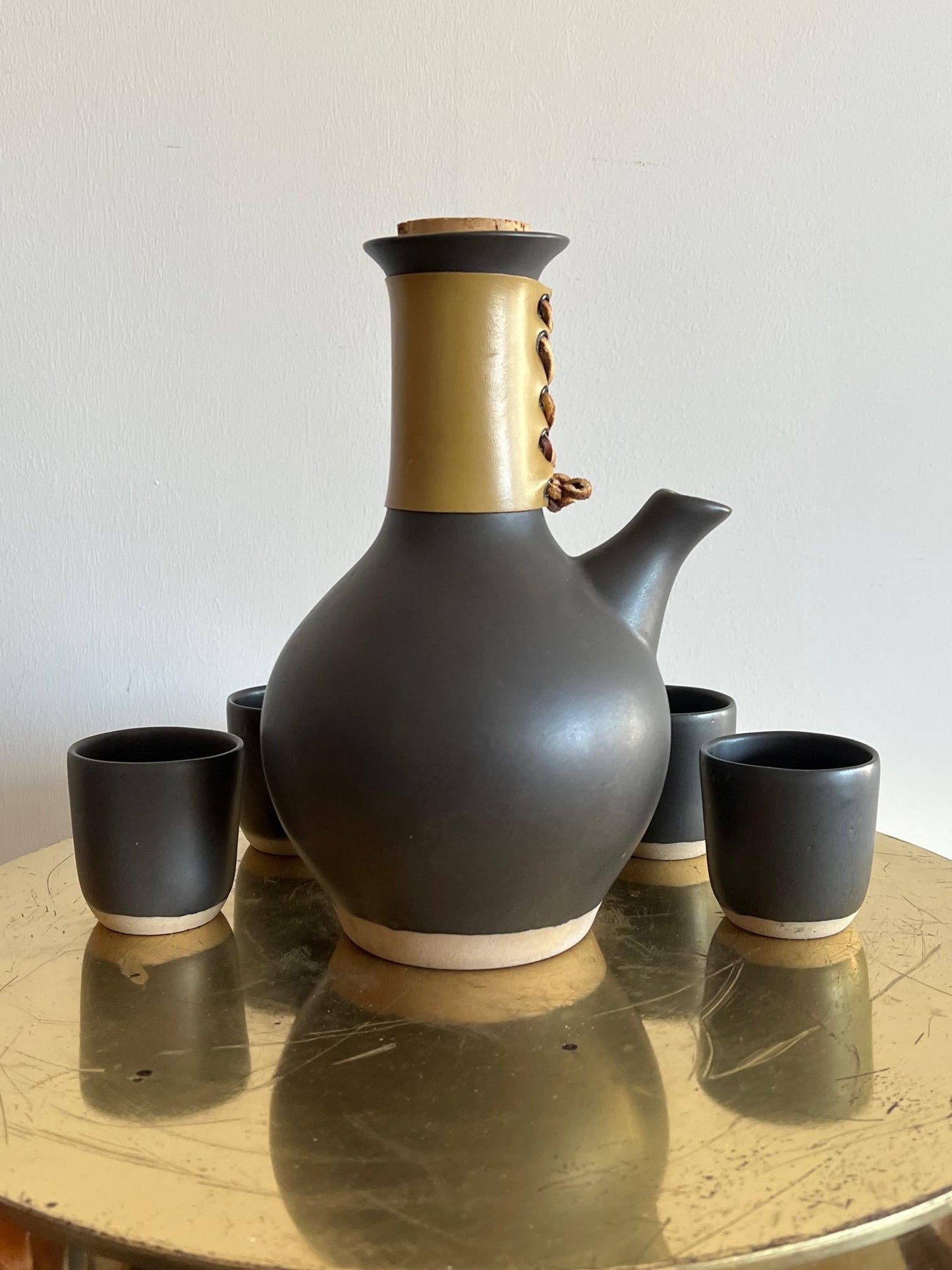 Frisman Vintage Pottery Coffee Set with Matching Cups by Martz