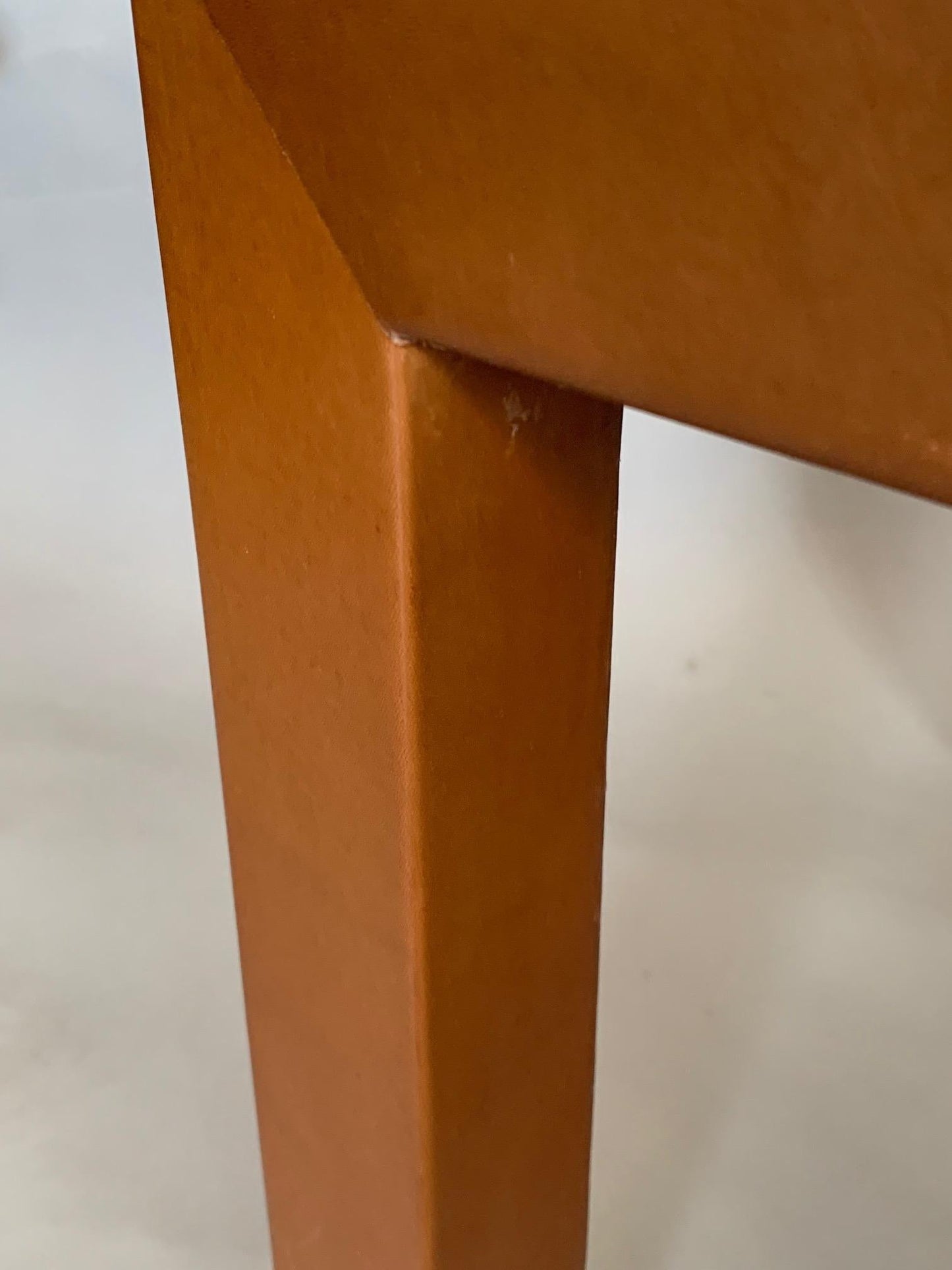 Frisman Vintage Pair of Parsons Leather Pedestal Tables
