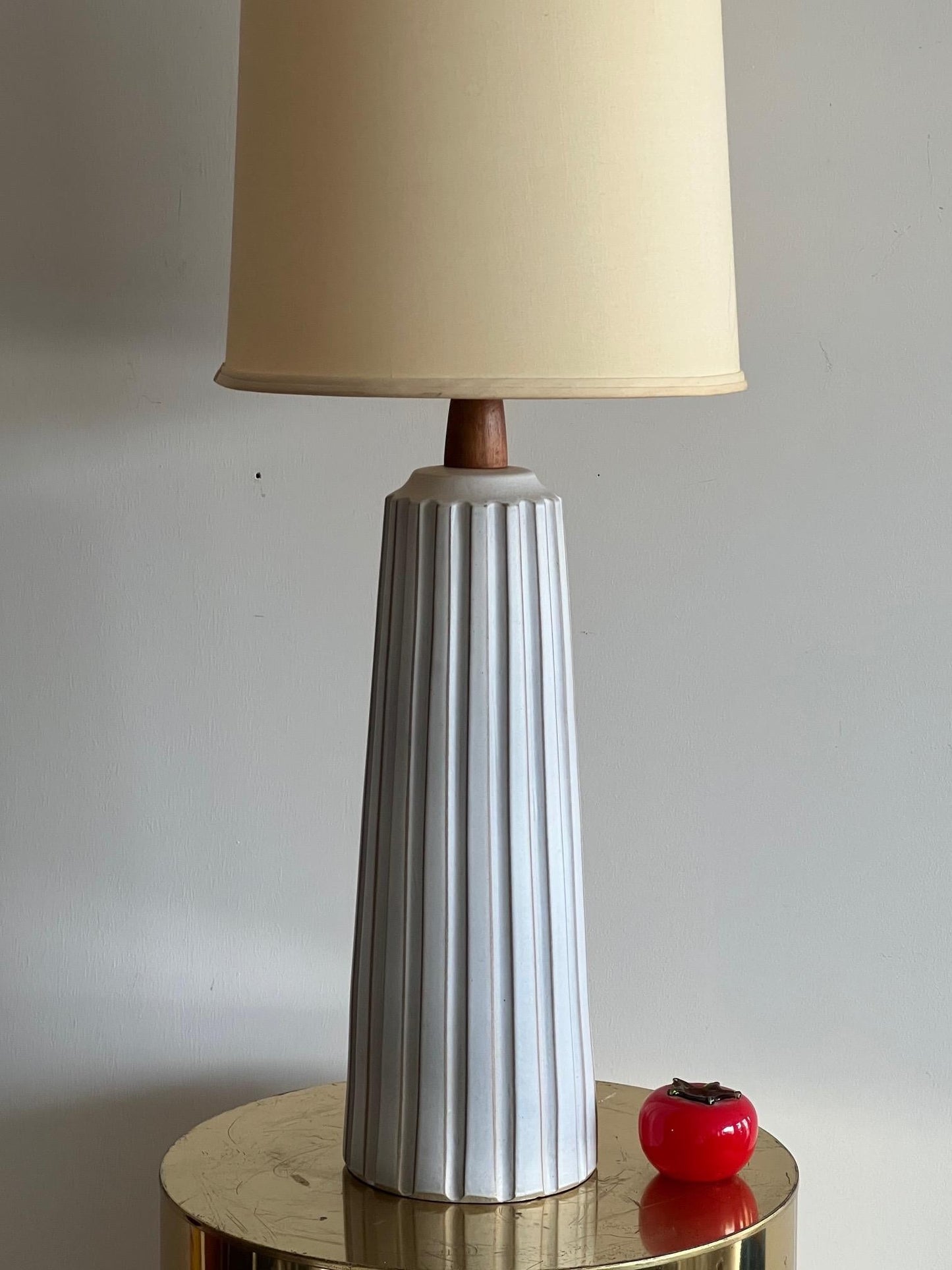 Frisman Vintage White Architectural Lamp by Gordon Martz Marshall Studios
