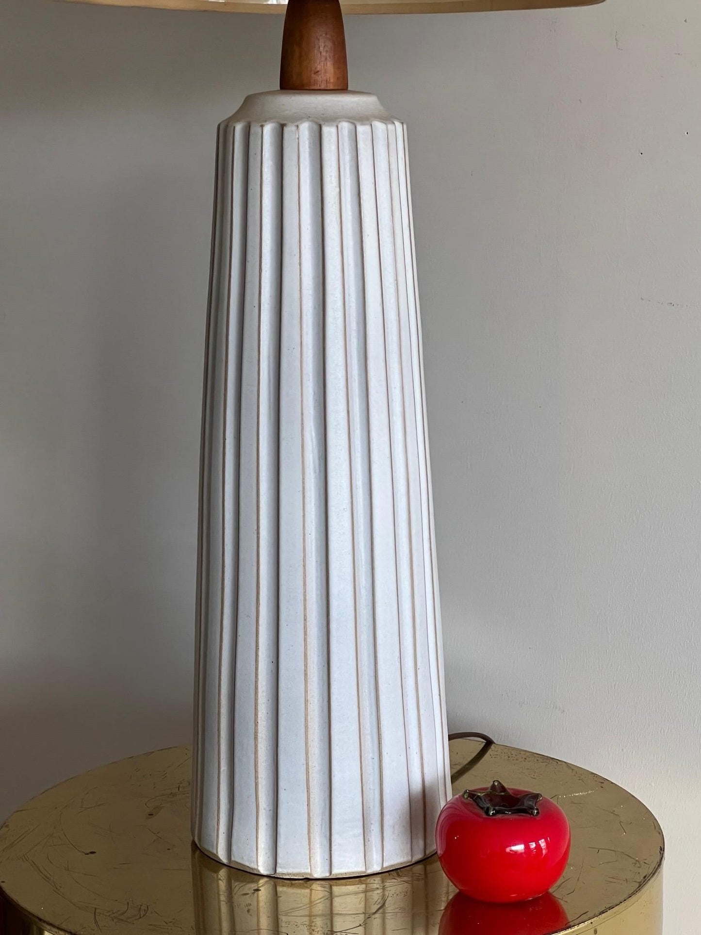 Frisman Vintage White Architectural Lamp by Gordon Martz Marshall Studios