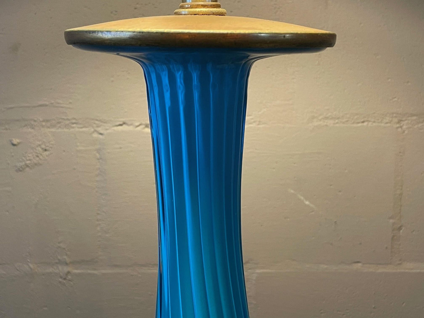 Frisman Vintage Classic Marbro Turquoise Venetian Lamp