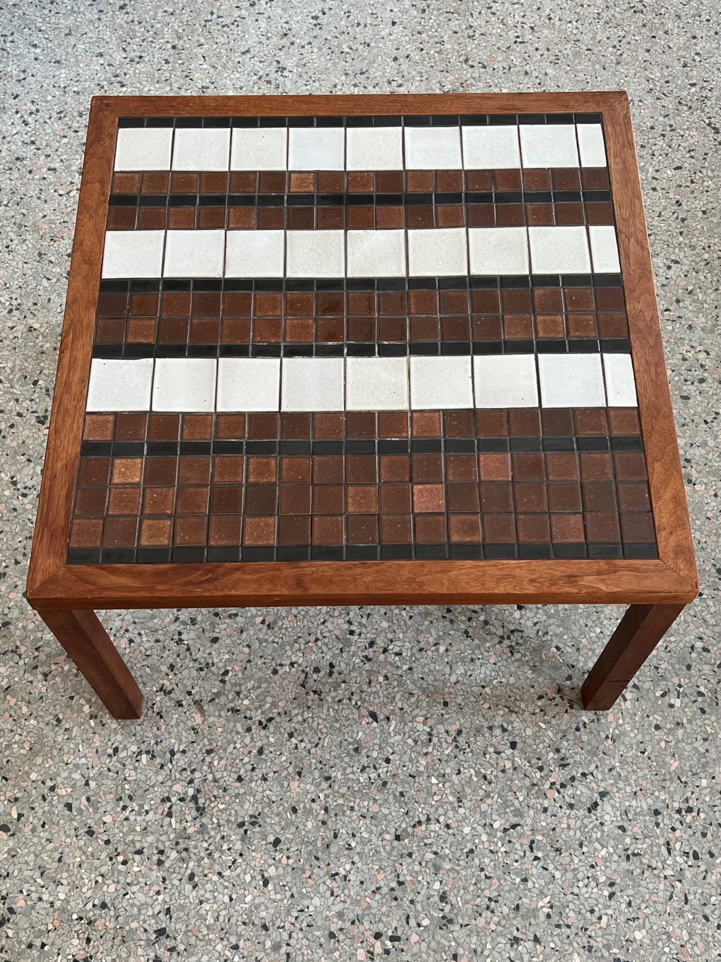 Frisman Vintage Martz Marshall Studios Side Table with Tile Top