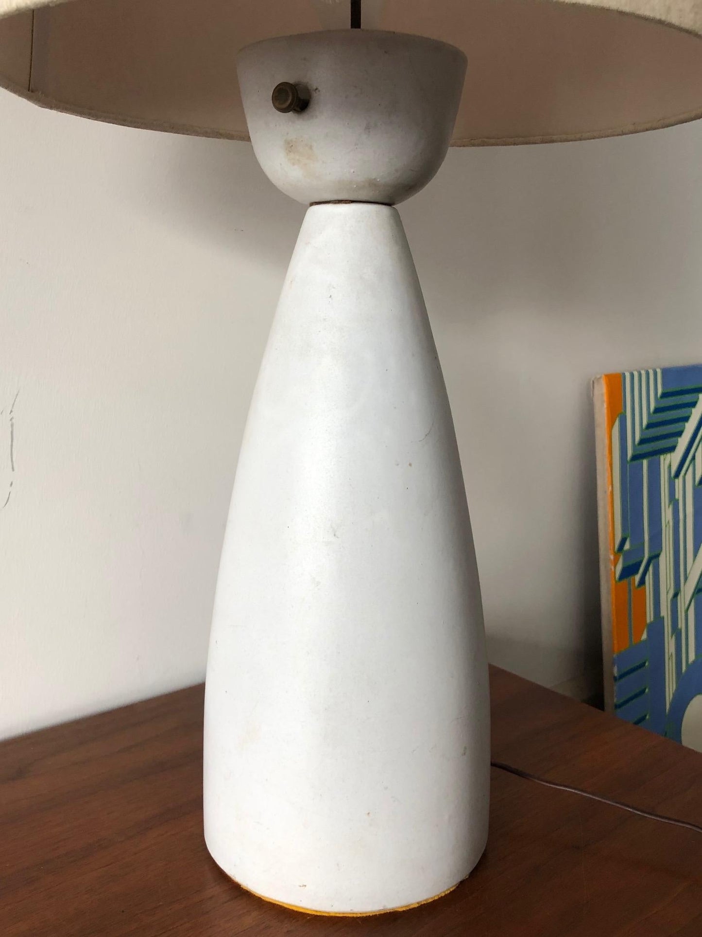 Frisman Vintage Unusual Ceramic Lamp by Martz