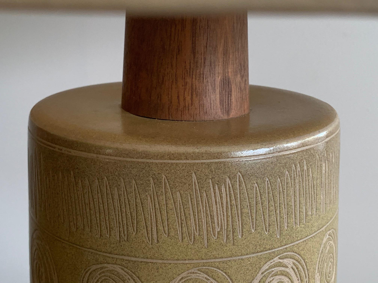 Frisman Vintage Monumental Martz Lamp with Sgraffito Decoration