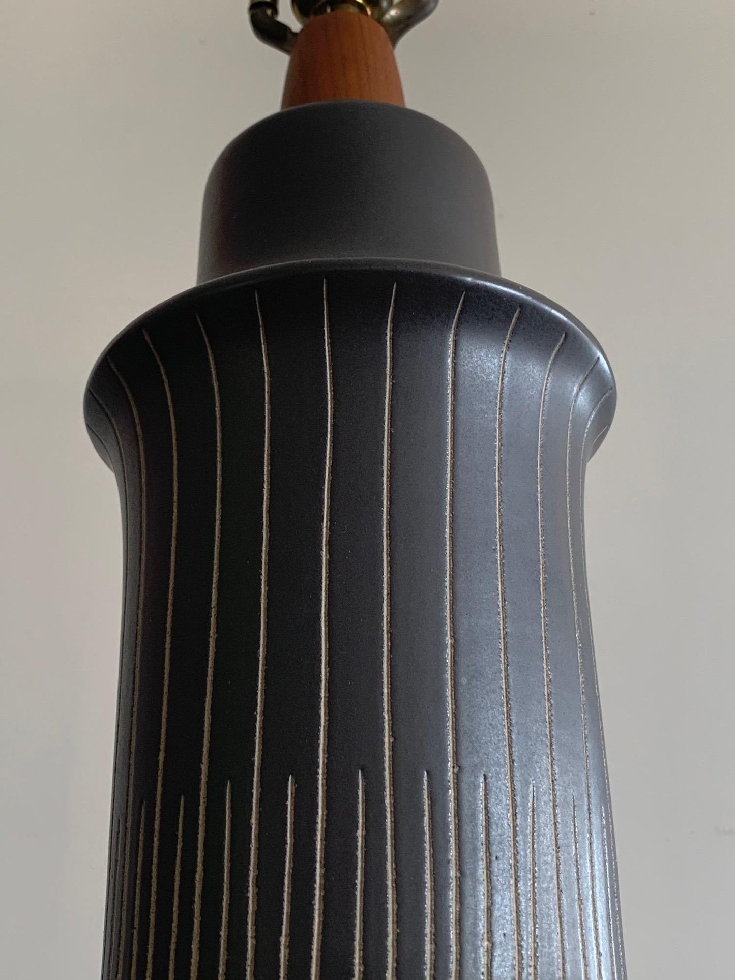 Frisman Vintage Rare Martz Lamp with Sgraffito Decoration