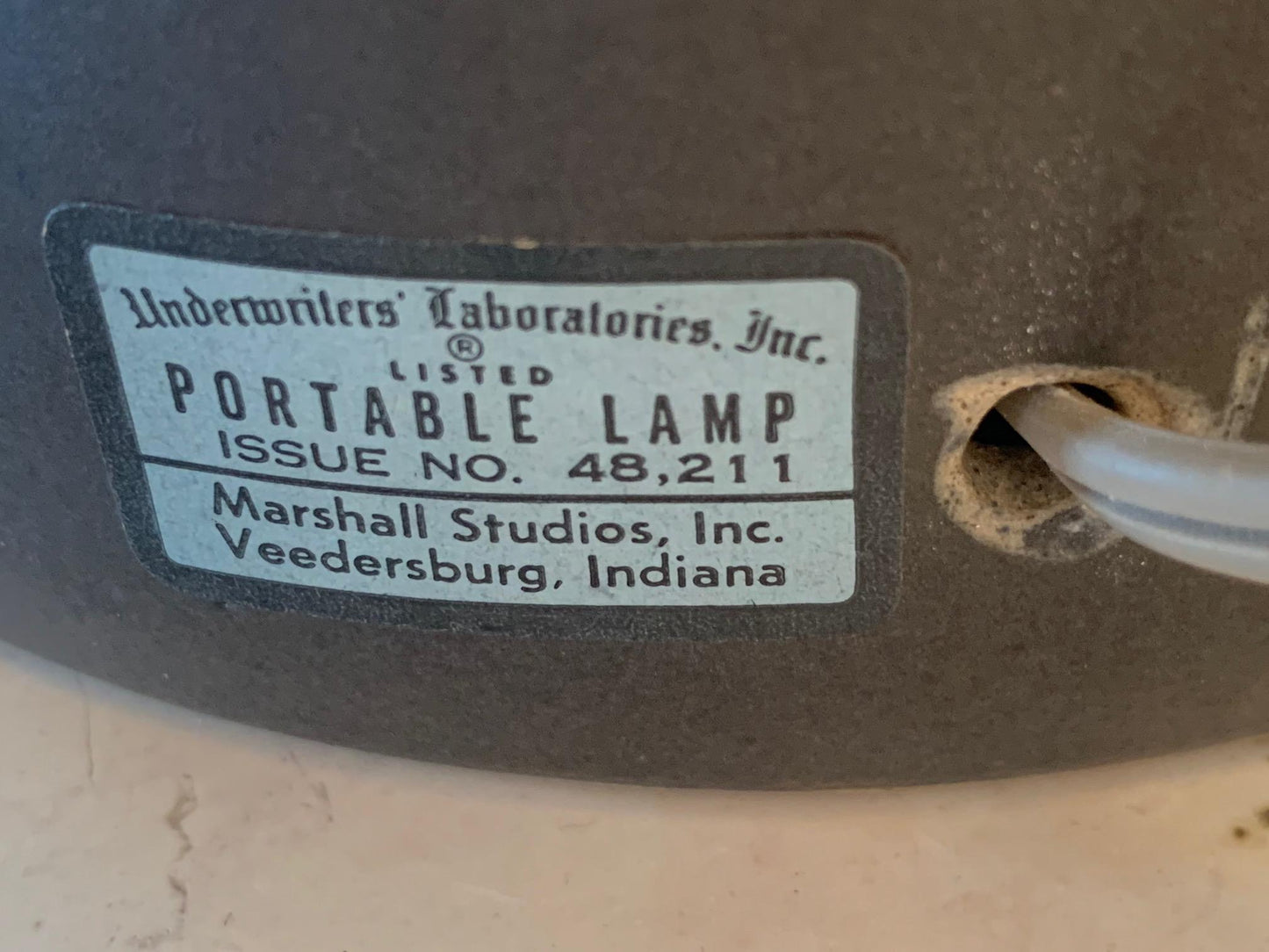 Frisman Vintage Rare Martz Lamp with Sgraffito Decoration