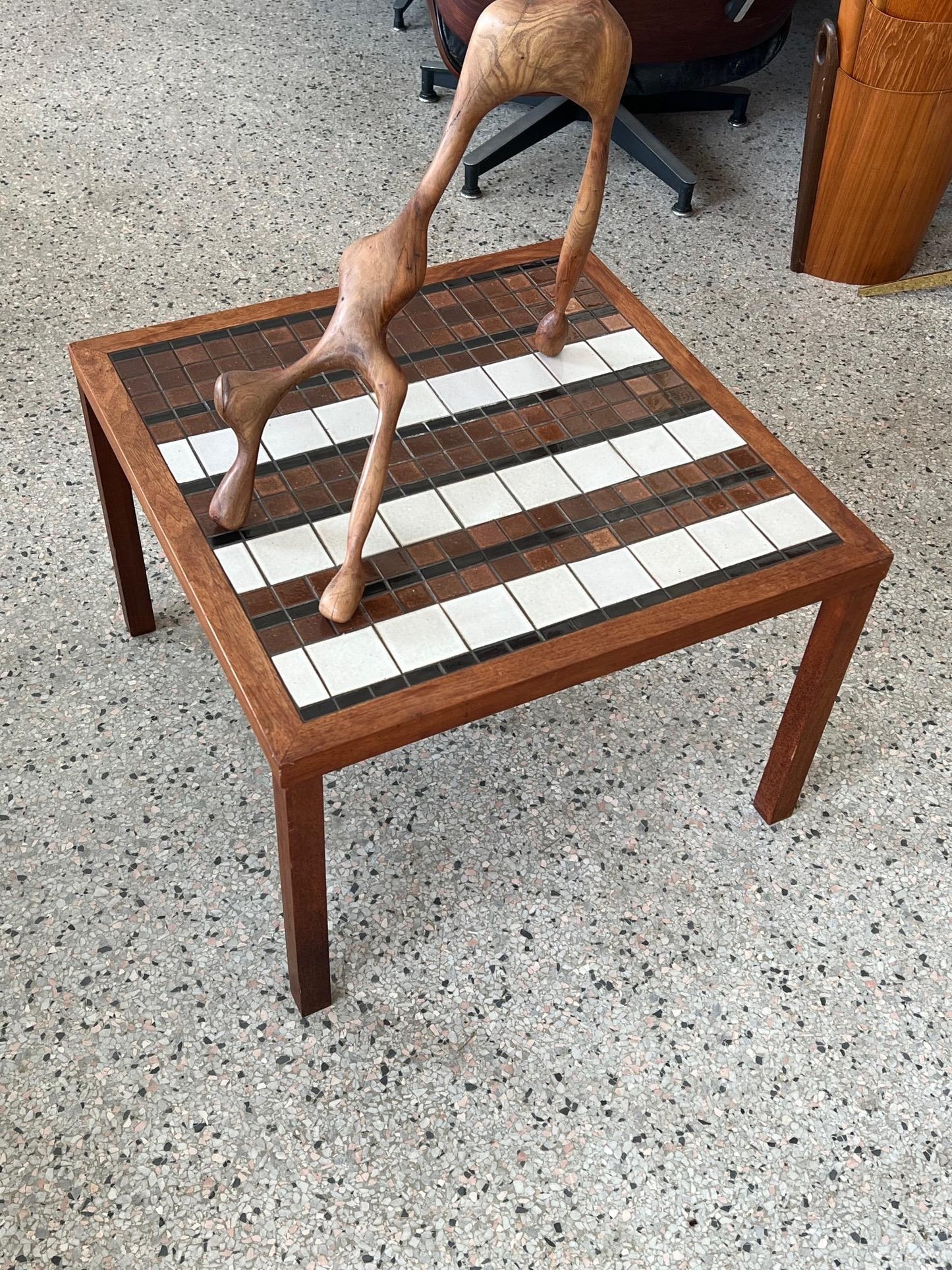 Frisman Vintage Martz Marshall Studios Side Table with Tile Top