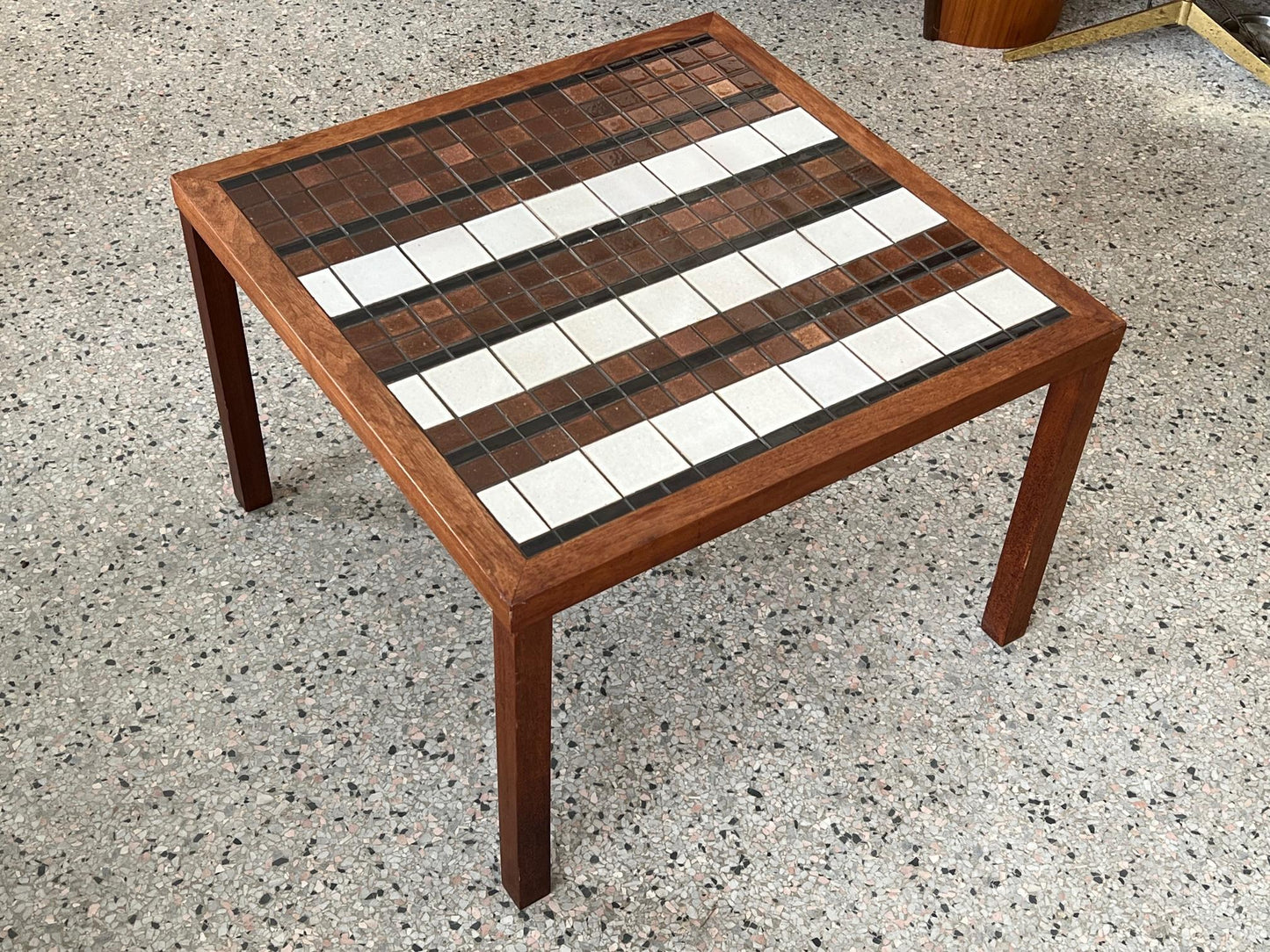 Frisman Vintage Martz Marshall Studios Side Table with Tile Top