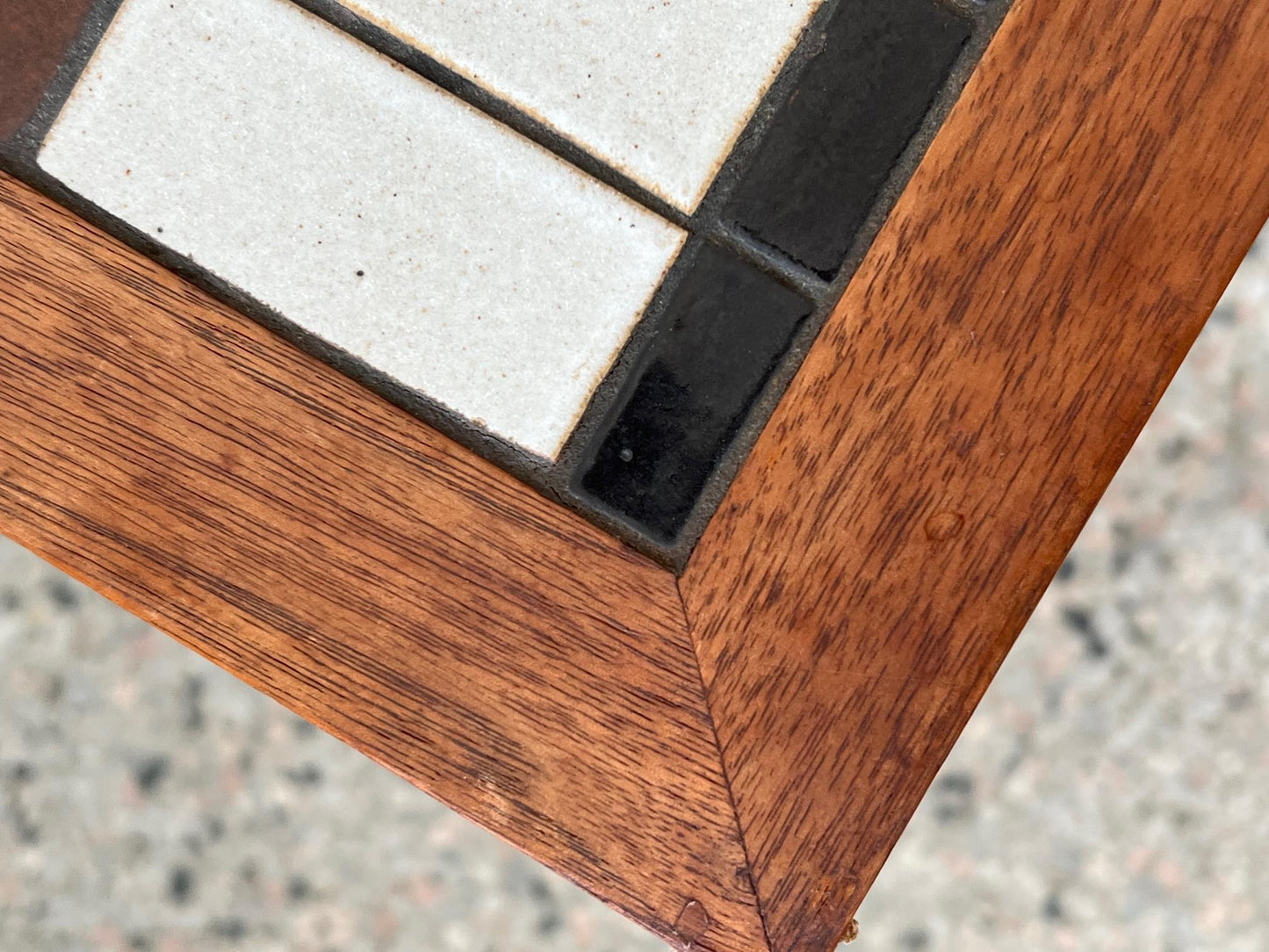Frisman Vintage Martz Marshall Studios Side Table with Tile Top