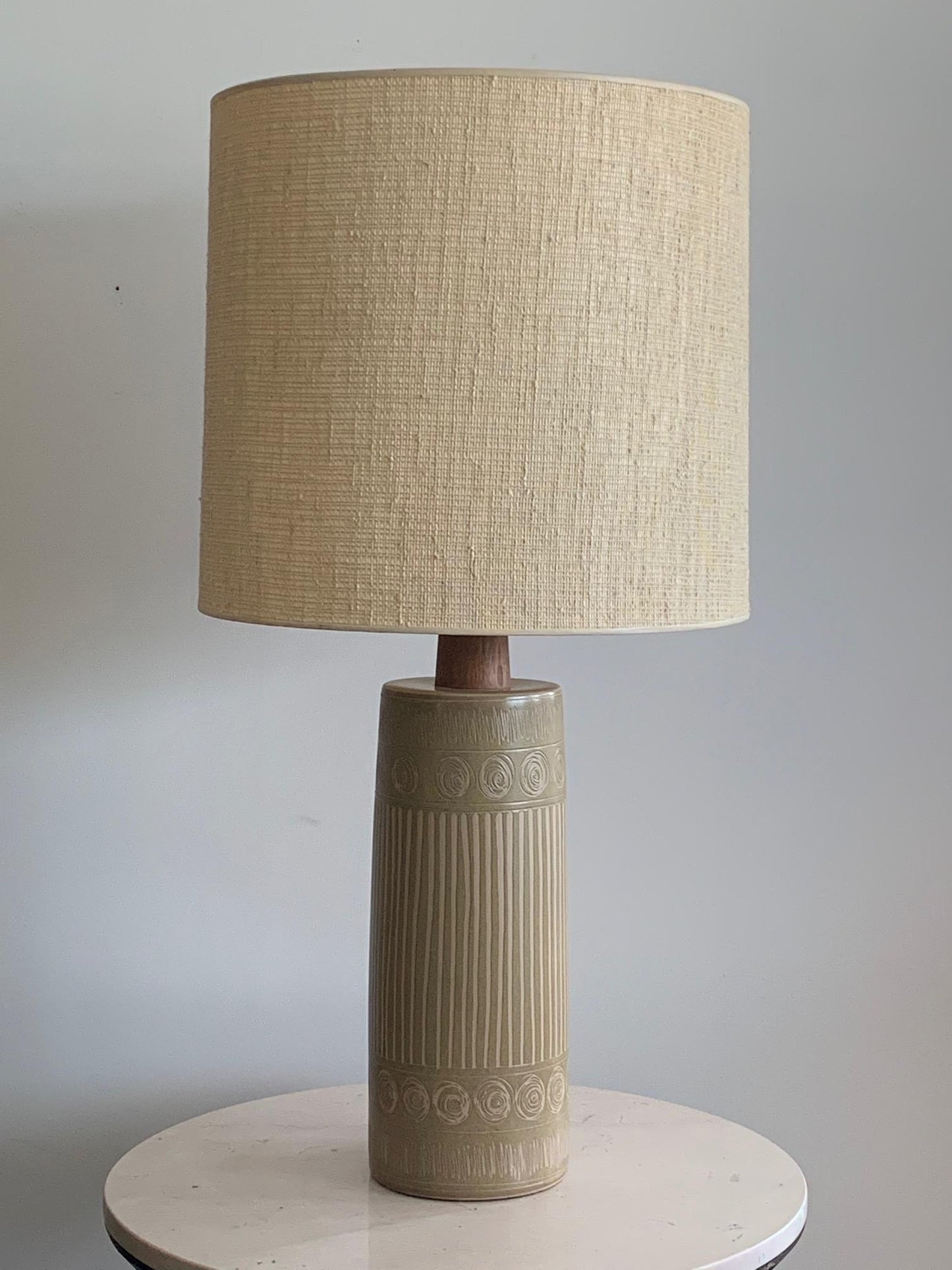Frisman Vintage Monumental Martz Lamp with Sgraffito Decoration