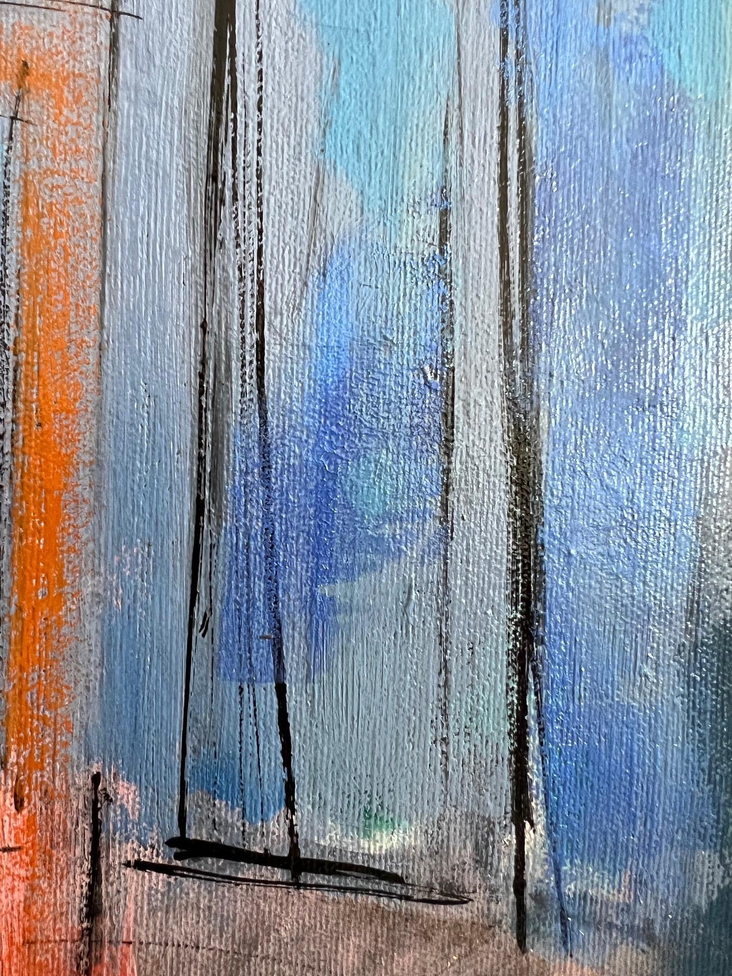 Frisman Vintage Leonard Maurer Oil Painting "Ferry" 1949