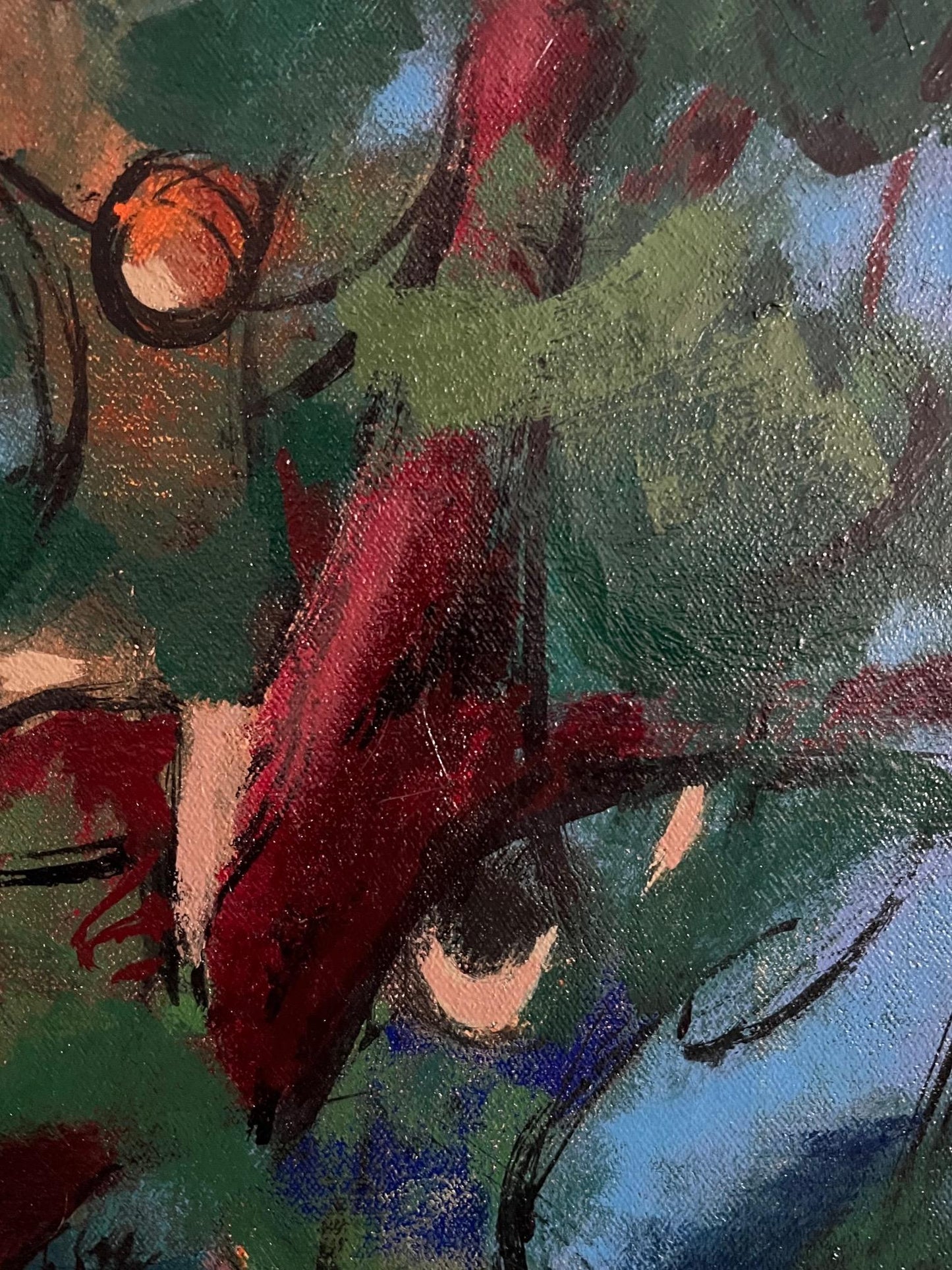 Frisman Vintage Leonard Maurer Oil Painting, 1948