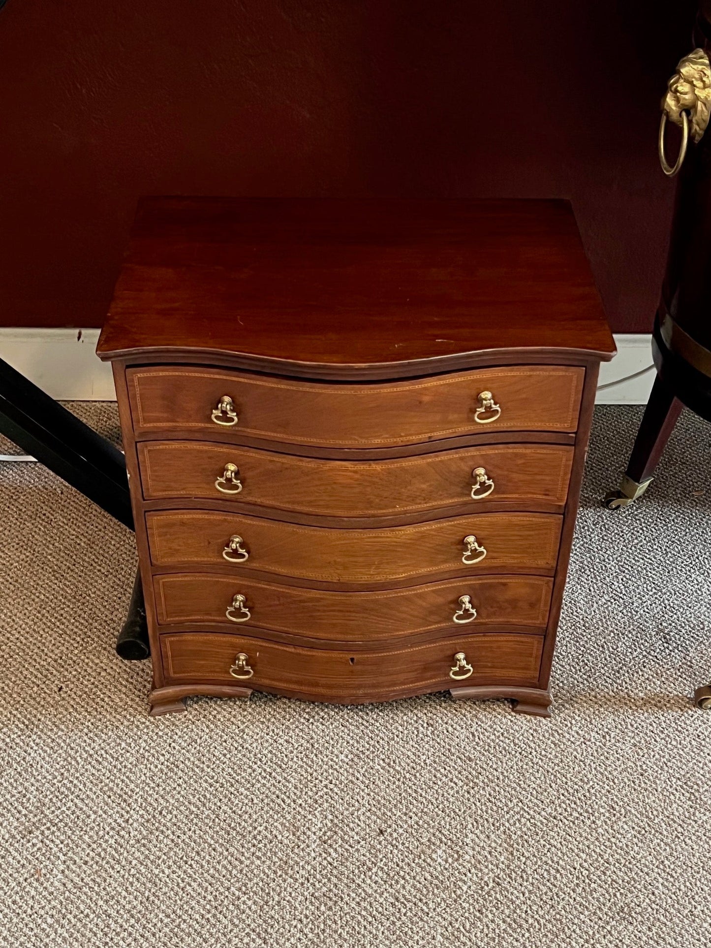 Frisman Vintage Edwardian Miniature Chest with Bowed Front