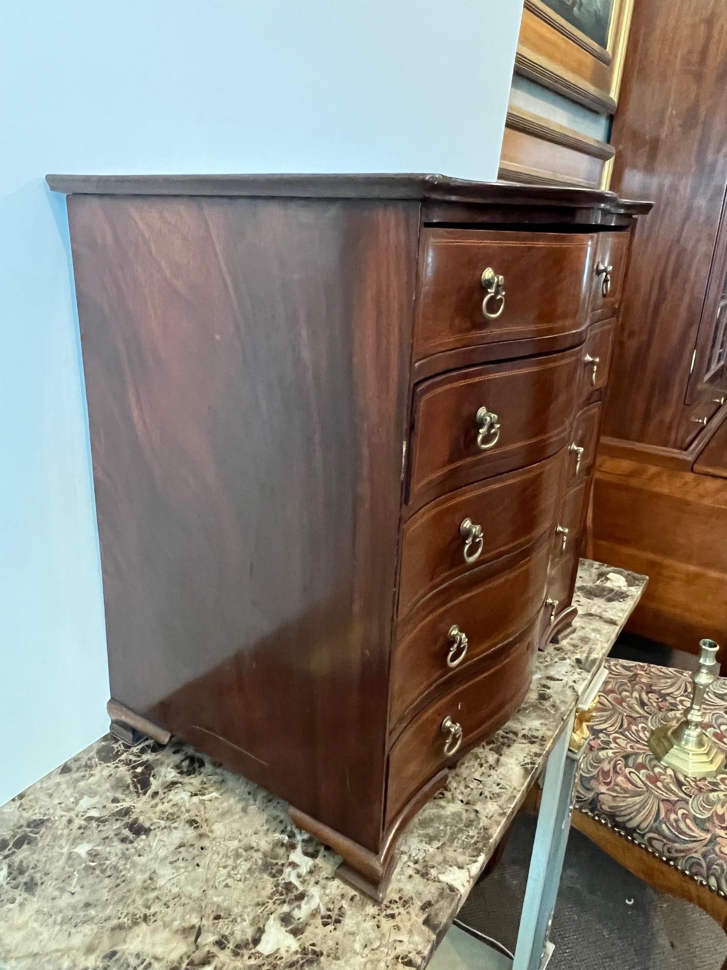 Frisman Vintage Edwardian Miniature Chest with Bowed Front