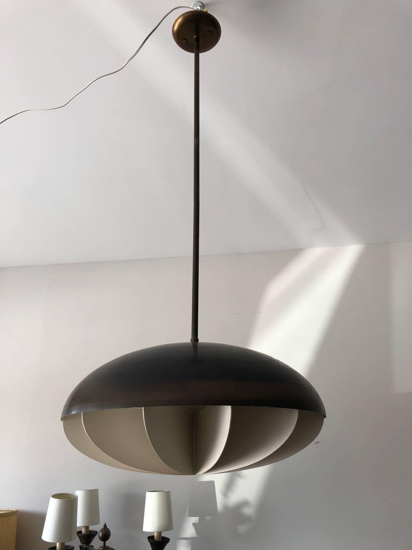 Frisman Vintage Modernist Pendant Bronze Finish