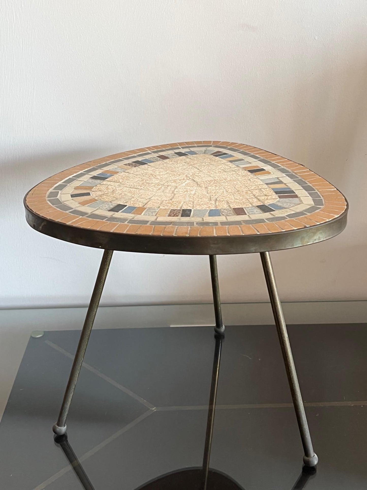 Frisman Vintage Mosaic Side Table by Isle Möbel, Germany, 1950s