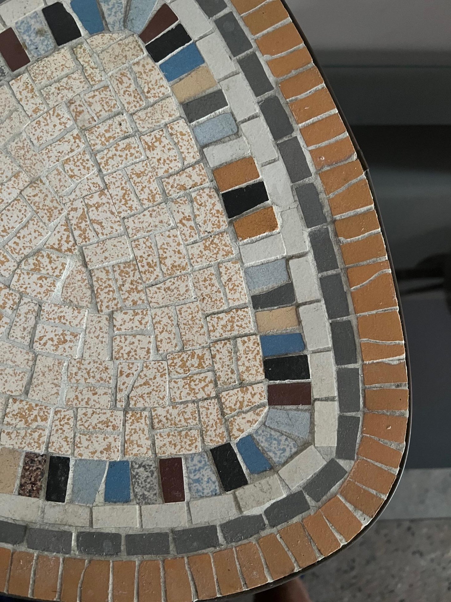 Frisman Vintage Mosaic Side Table by Isle Möbel, Germany, 1950s