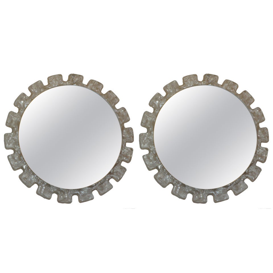 Frisman Vintage A Pair of 1970's Illuminated Resin Mirrors