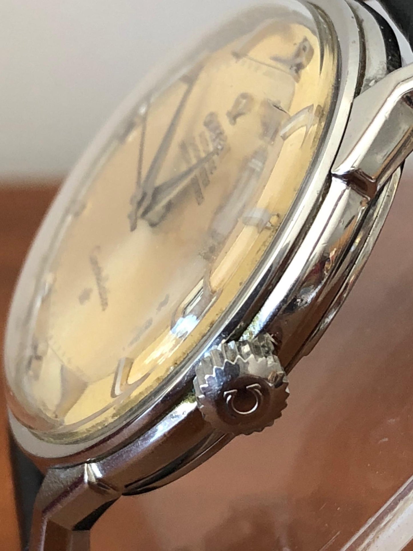 Frisman Vintage Omega Constellation Pie Pan Dial Cream Patina