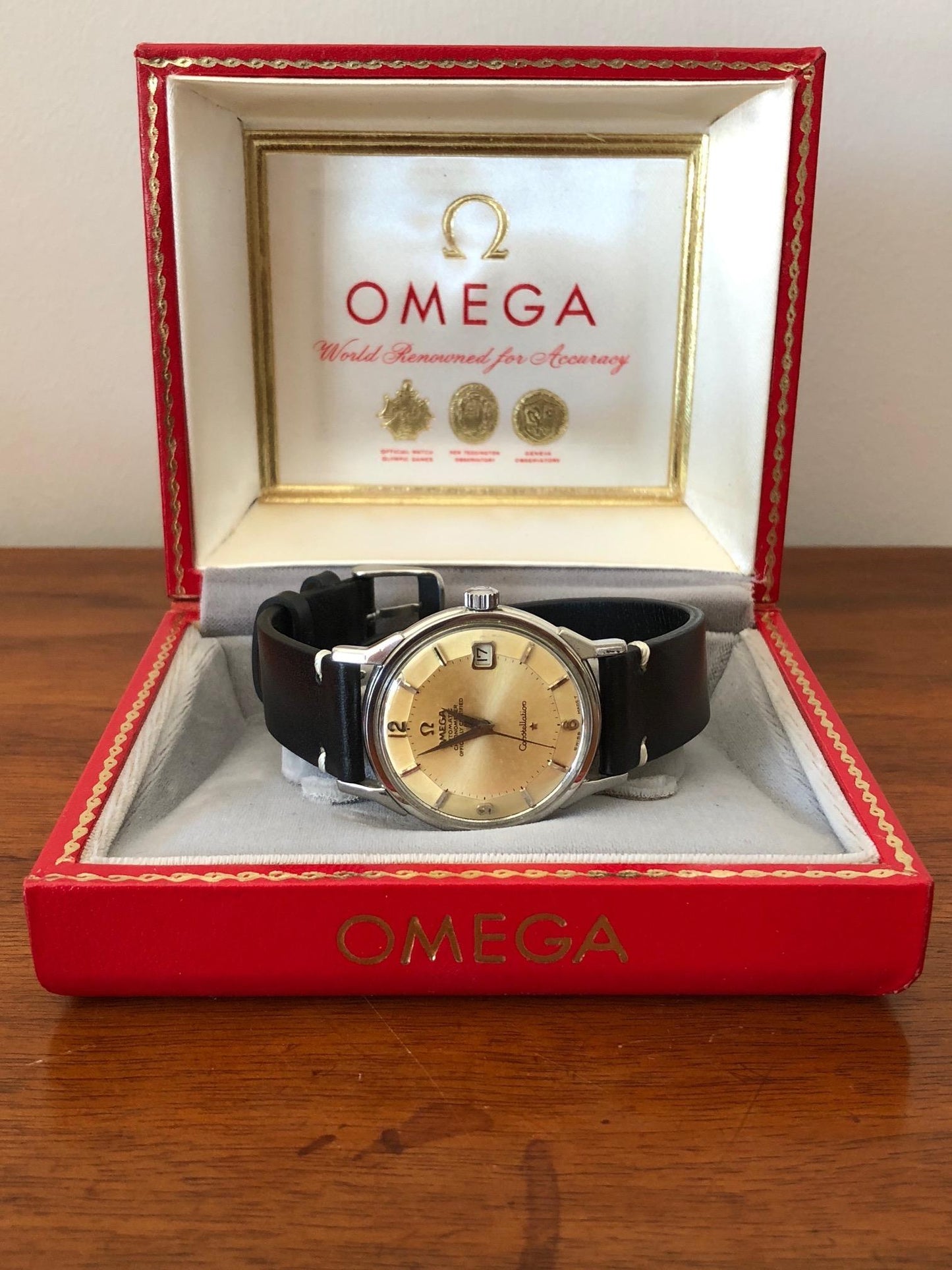 Frisman Vintage Omega Constellation Pie Pan Dial Cream Patina