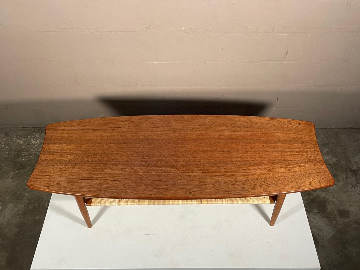 Frisman Vintage Danish Surfboard Coffee Table by Kurt Ostervig, ca' 1950's