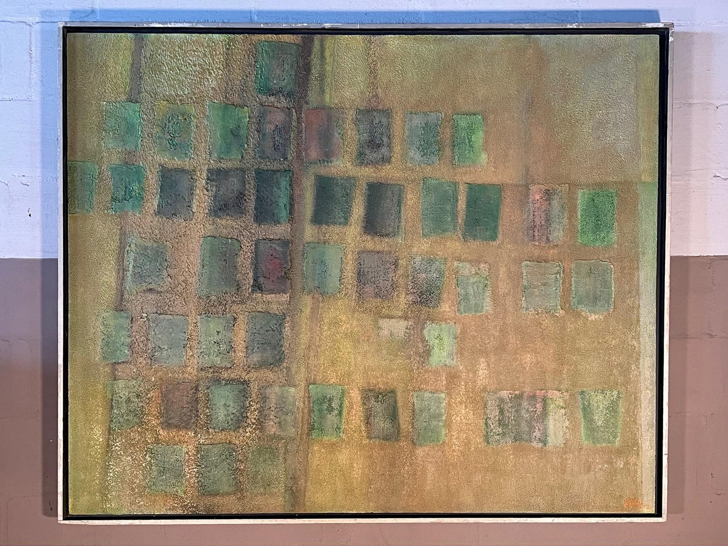 Frisman Vintage Warren Wolf Abstract Painting ca' 1972