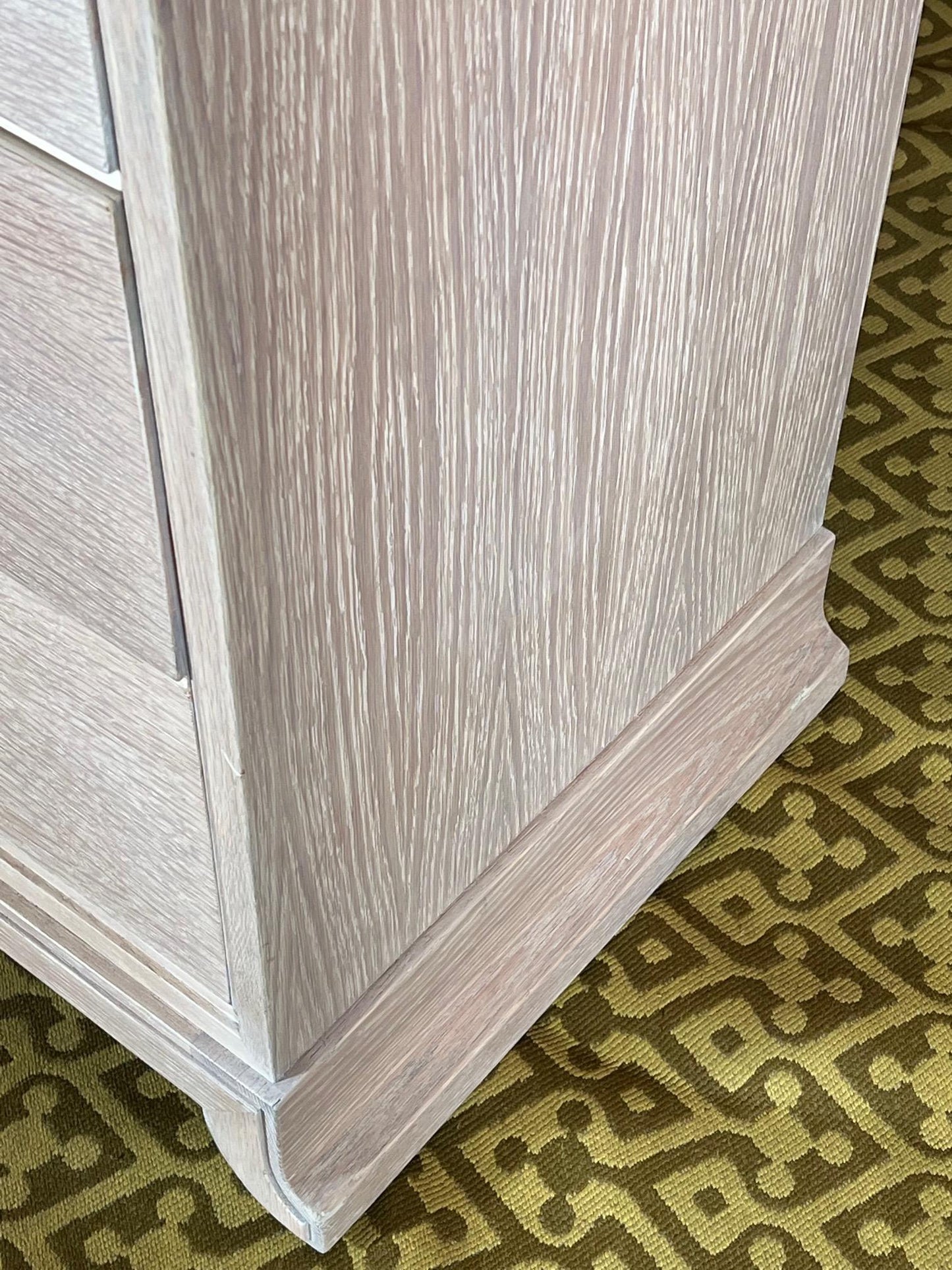 Frisman Vintage Tommi Parzinger Six Drawer Dresser in Pickled Oak