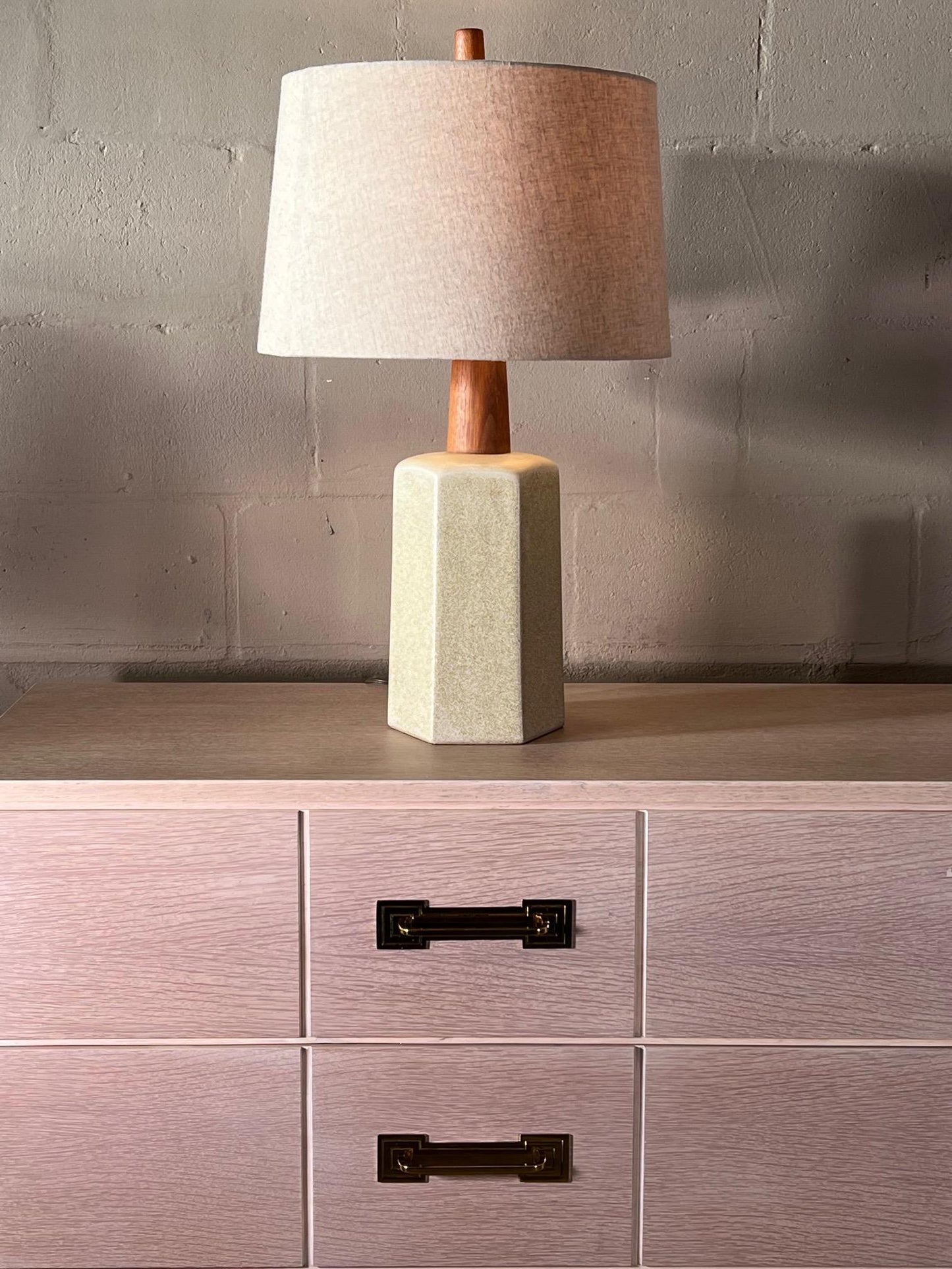 Frisman Vintage Tommi Parzinger Six Drawer Dresser in Pickled Oak
