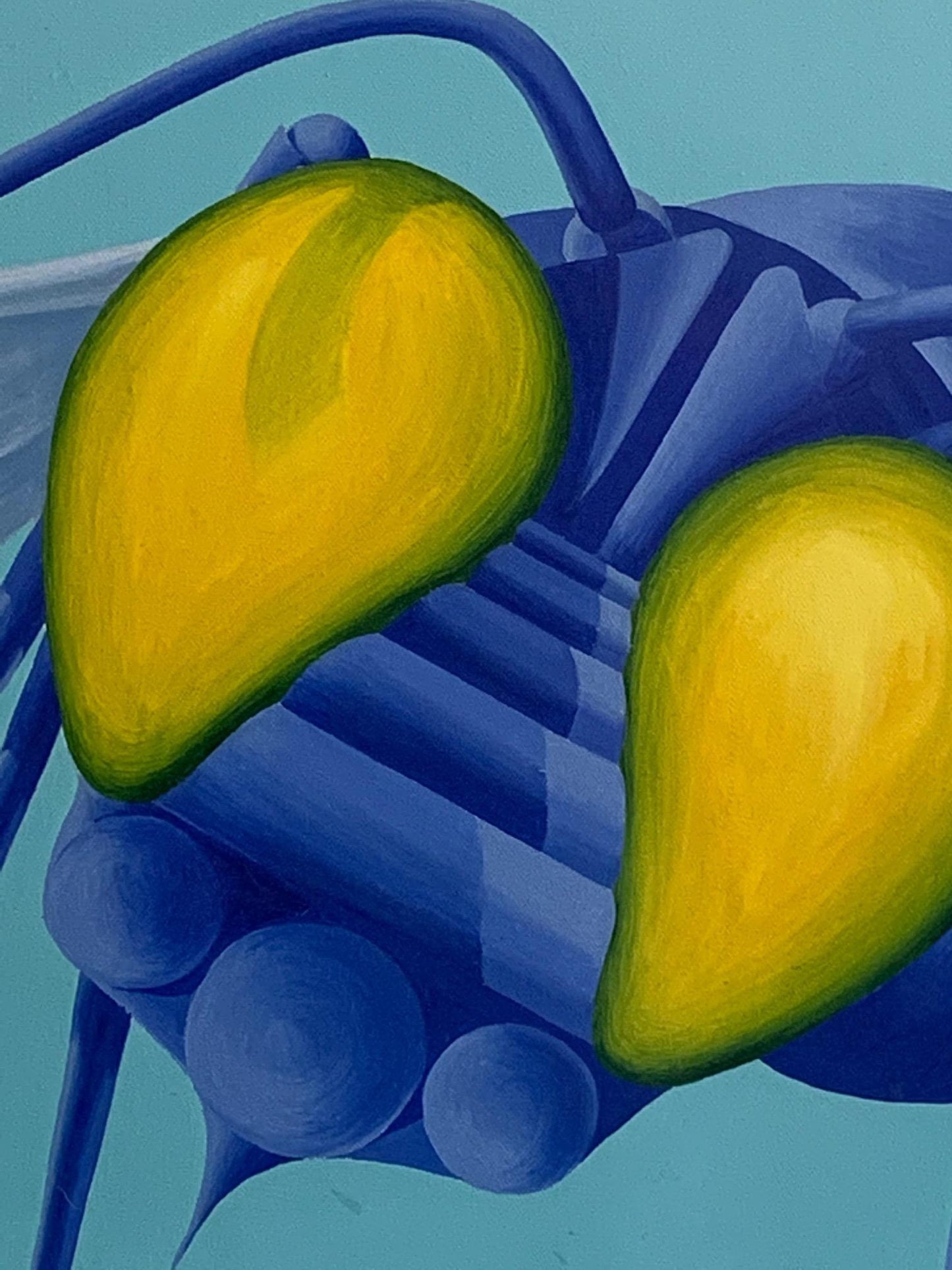 Frisman Vintage Large Painting by Luigi Maria De Rubeis, circa 1970s