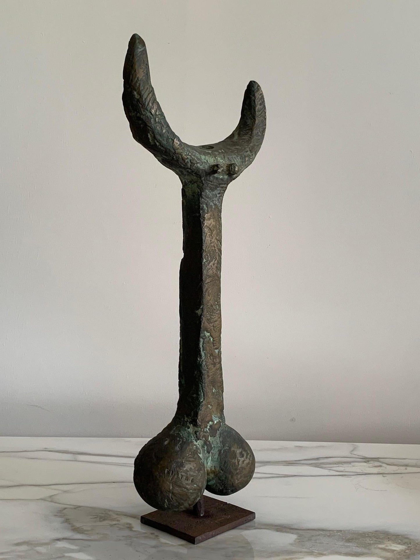 Frisman Vintage Bronze Sculpture by Pietro Cascella