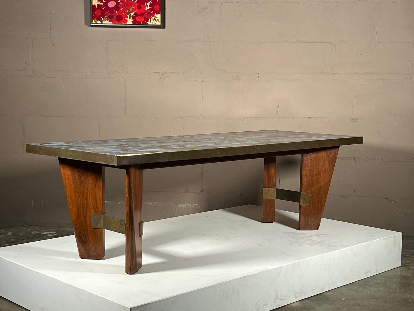 Frisman Vintage Italian Coffee Table with Enamel Top
