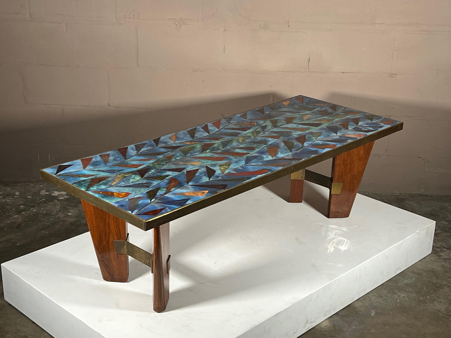 Frisman Vintage Italian Coffee Table with Enamel Top