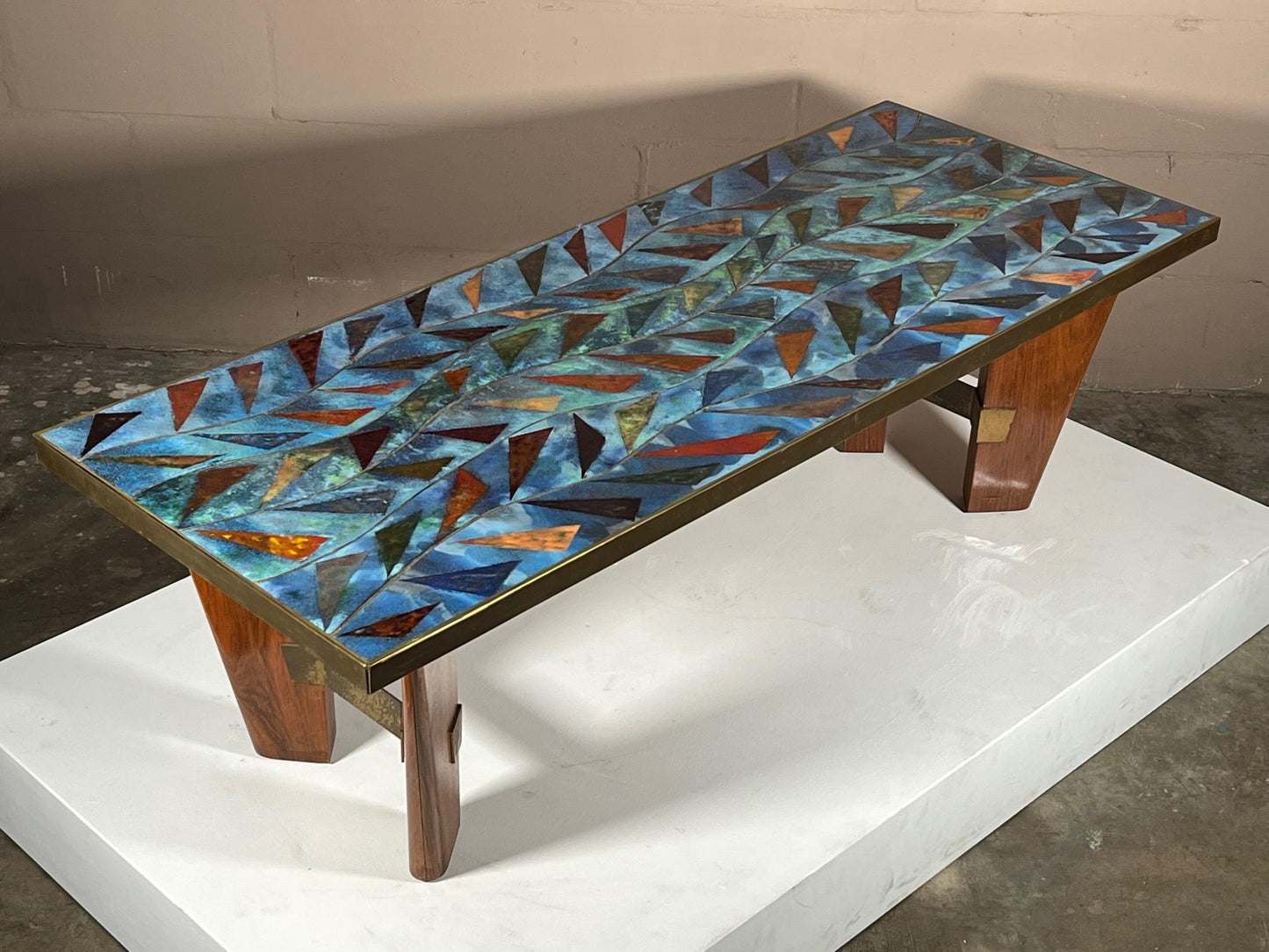 Frisman Vintage Italian Coffee Table with Enamel Top