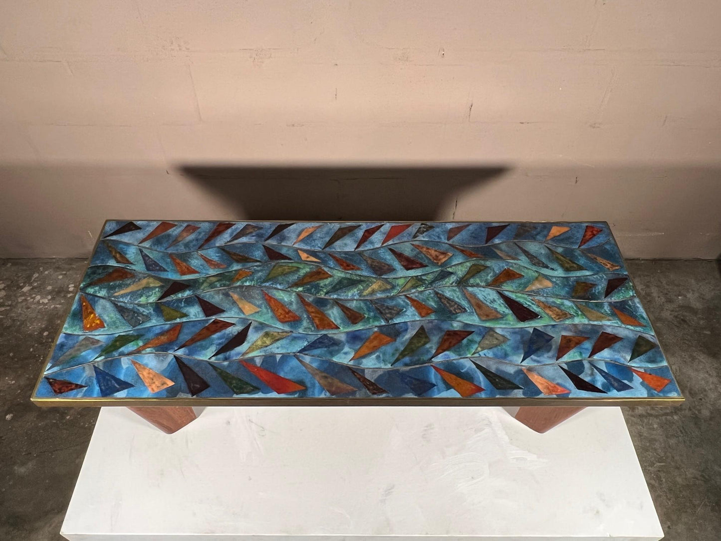 Frisman Vintage Italian Coffee Table with Enamel Top