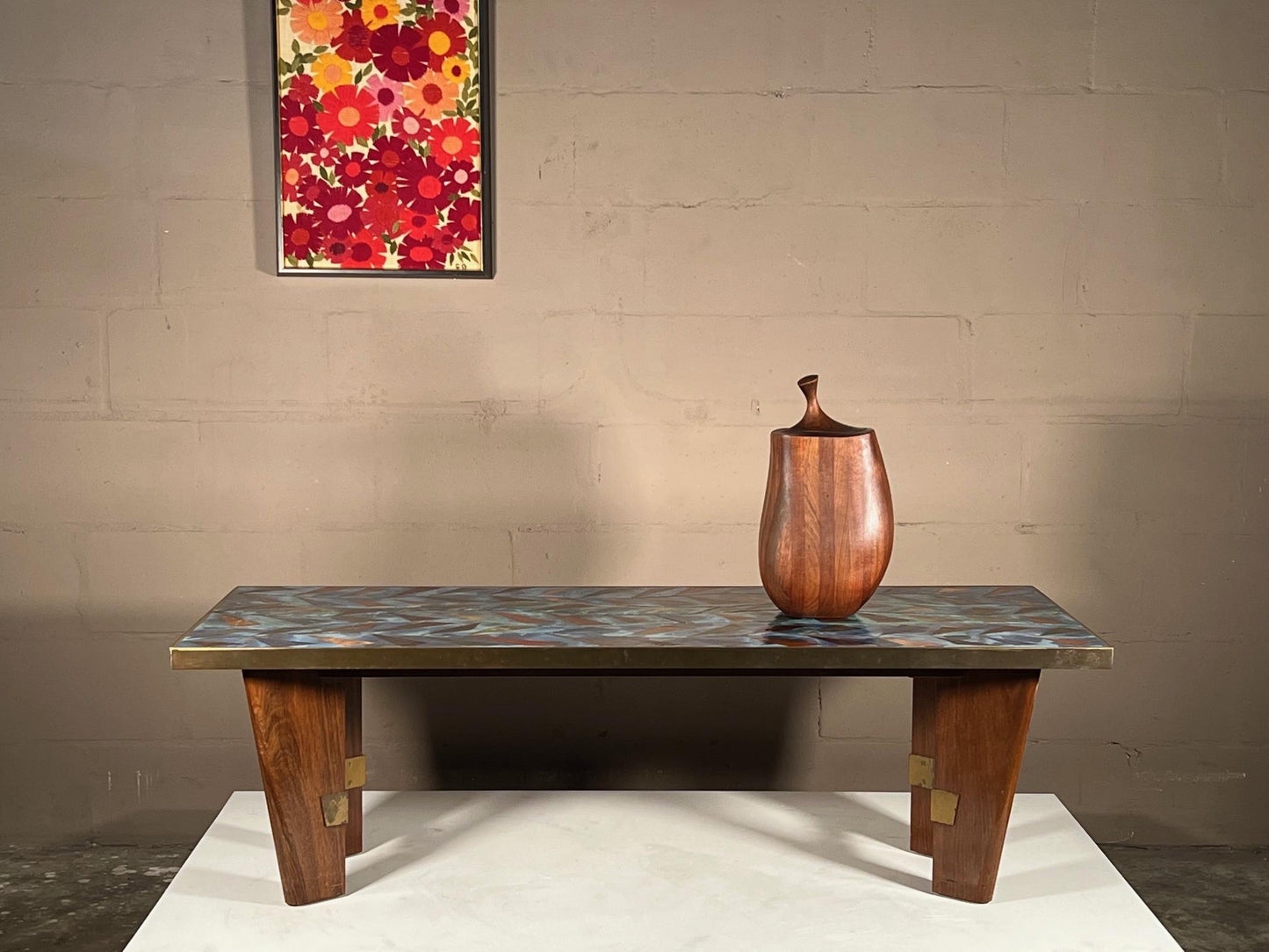 Frisman Vintage Italian Coffee Table with Enamel Top