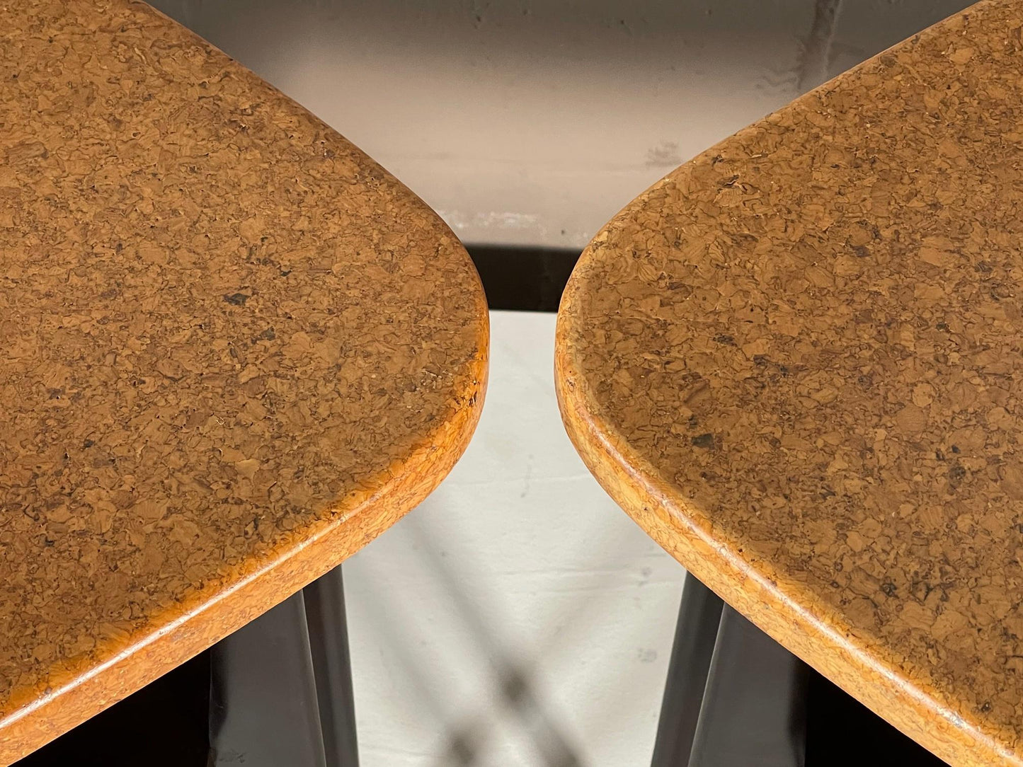 Frisman Vintage Cork Top End Tables by Paul Frankl