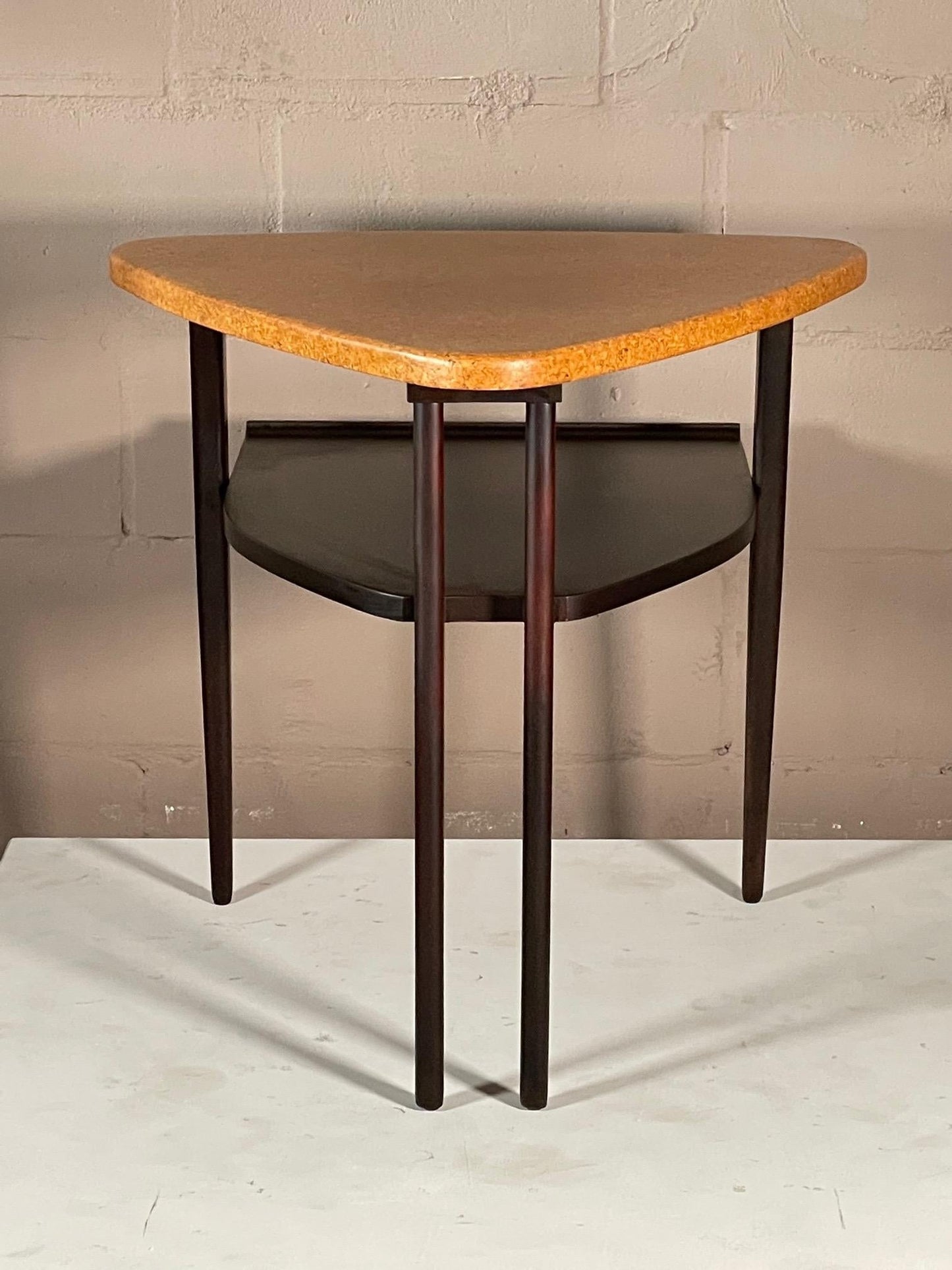 Frisman Vintage Cork Top End Tables by Paul Frankl