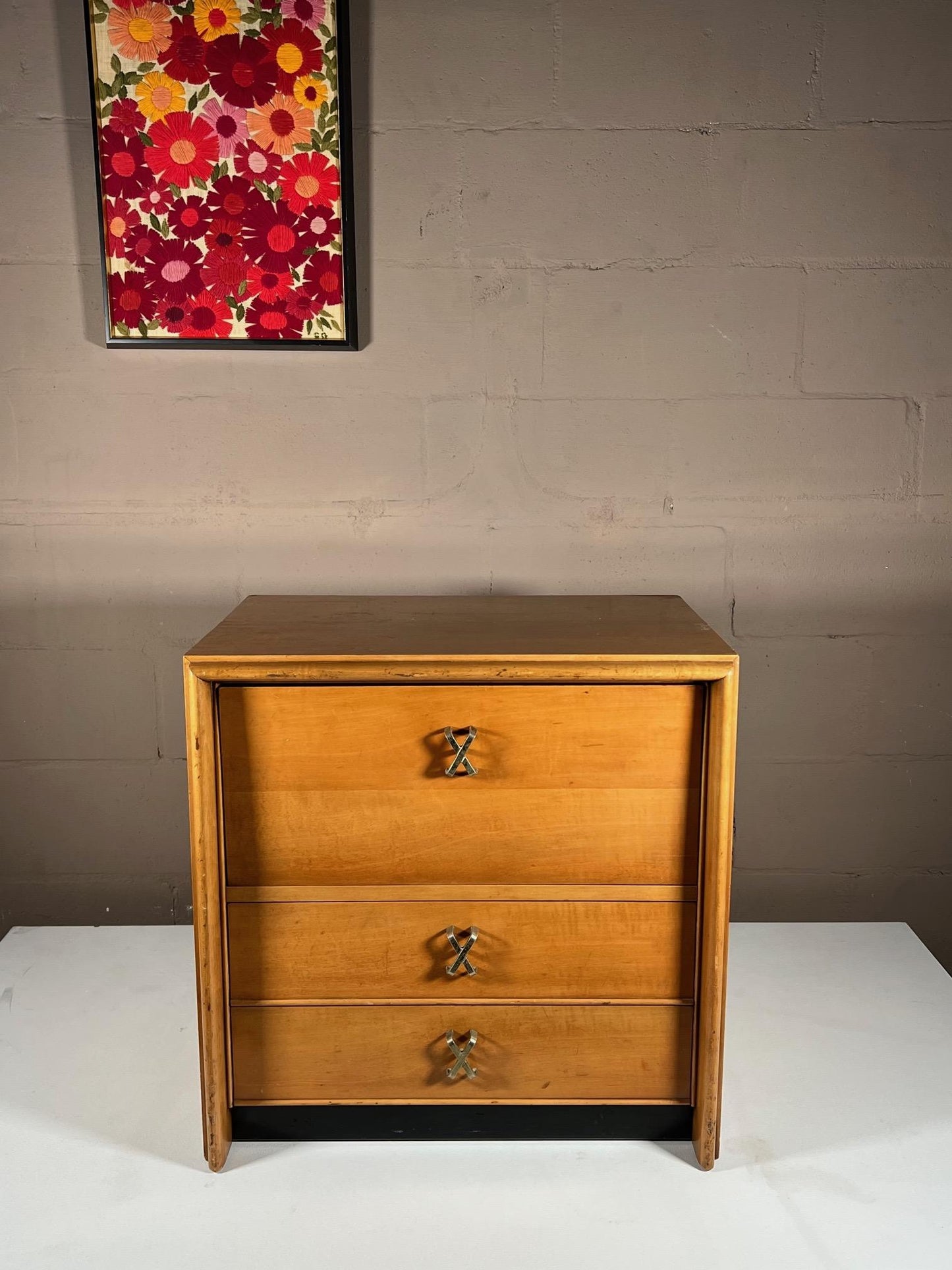 Frisman Vintage Paul Frankl Classic Nightstand with X Handles