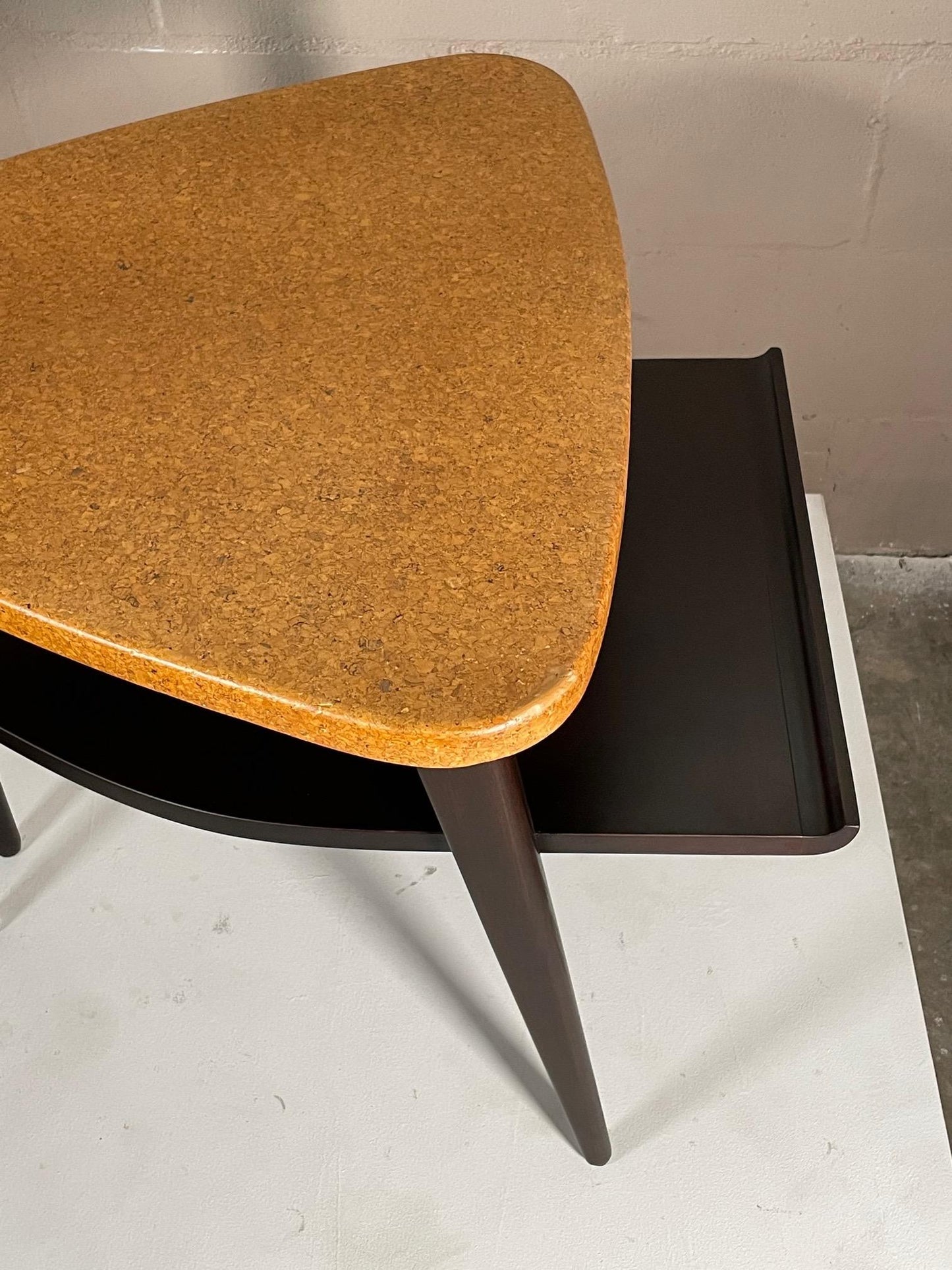 Frisman Vintage Cork Top End Tables by Paul Frankl