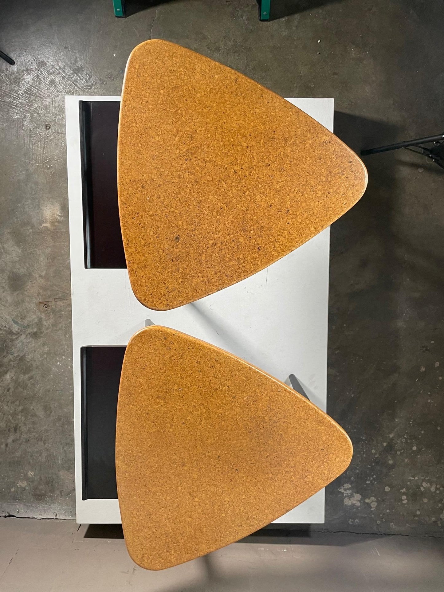 Frisman Vintage Cork Top End Tables by Paul Frankl