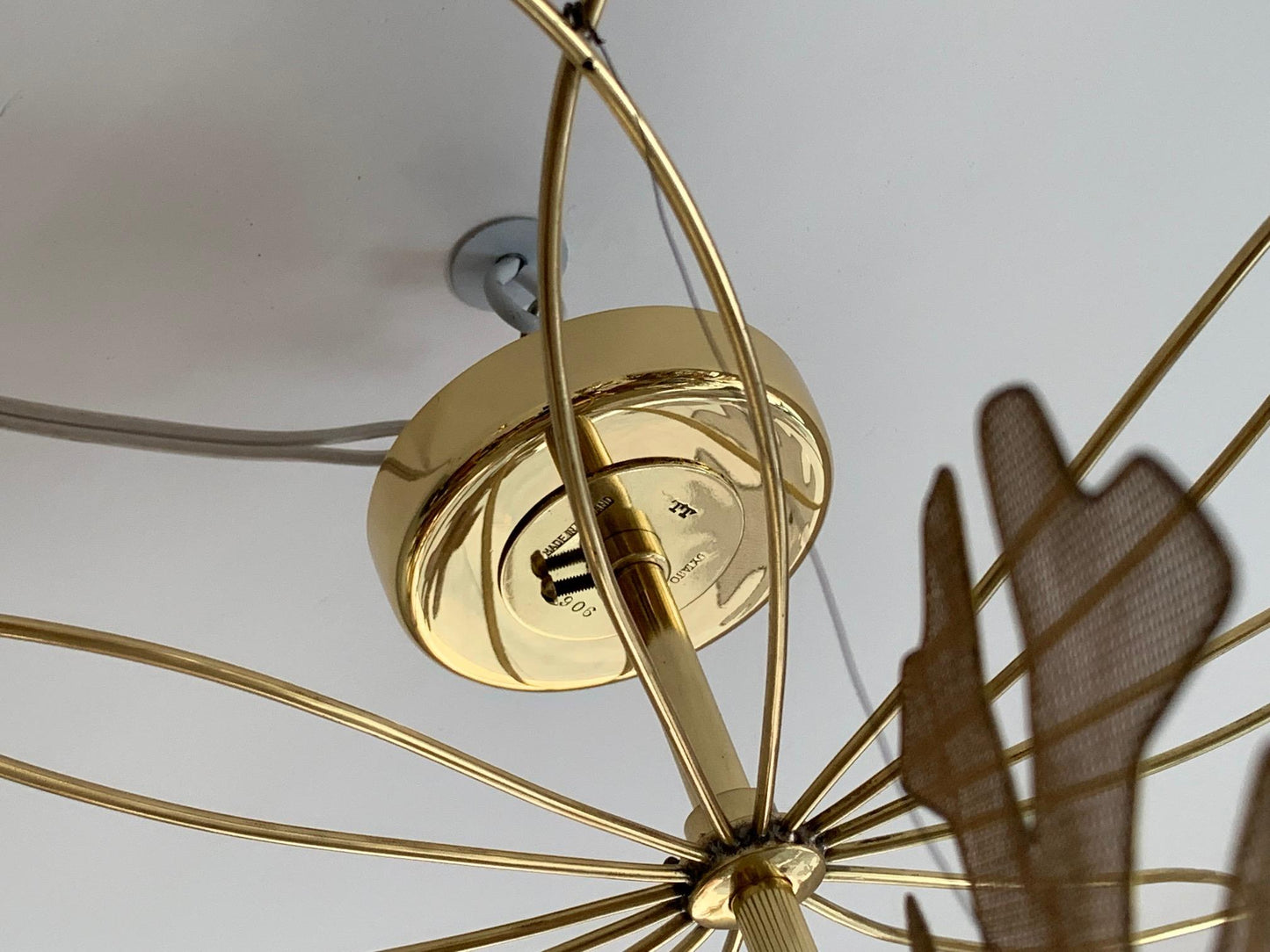 Frisman Vintage Paavo Tynell Chandelier with Snowflakes Model 9065