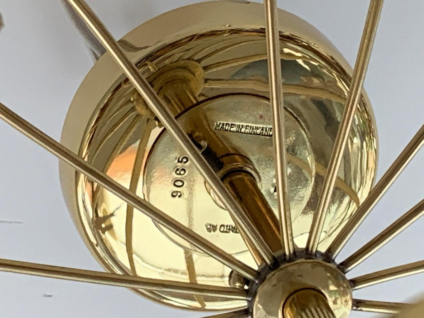 Frisman Vintage Paavo Tynell Chandelier with Snowflakes Model 9065