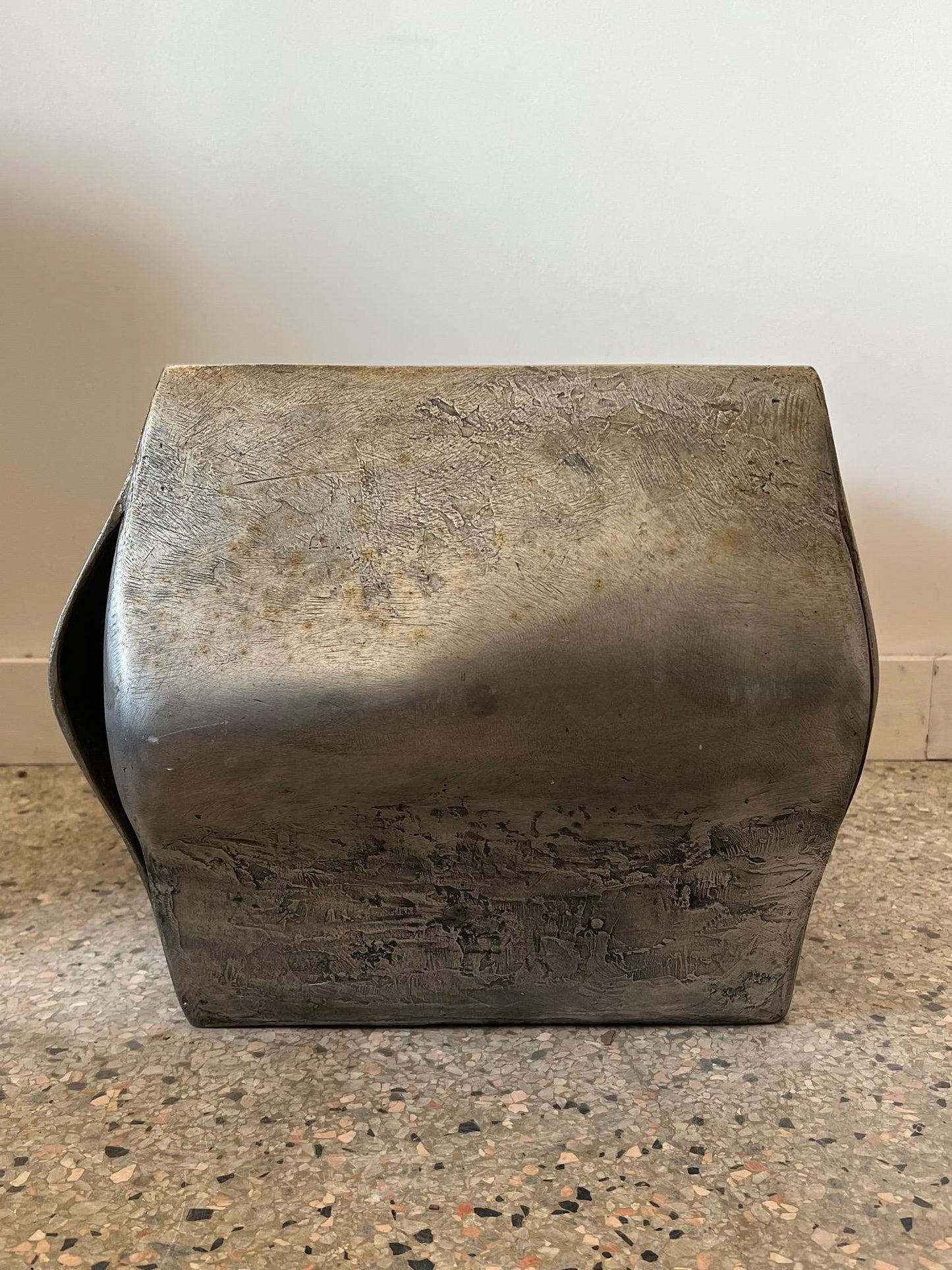 Frisman Vintage Cast Aluminum Cube Sculpture by Anne Van Kleeck, circa 1960s