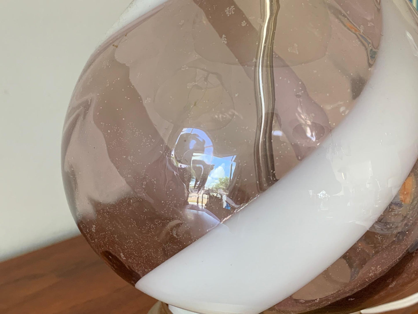 Frisman Vintage Pair of Pink Murano Glass Lamps